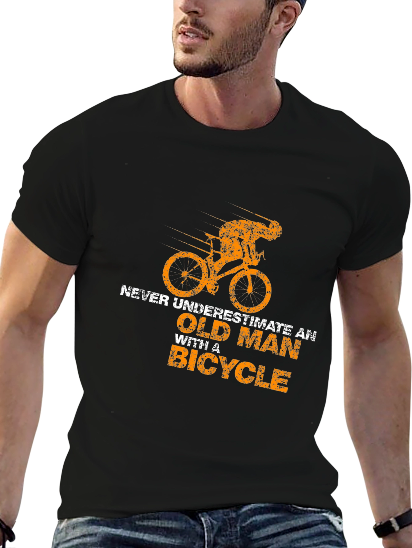 Old Man Bicycle T-Shirt - Funny Cycling Tee