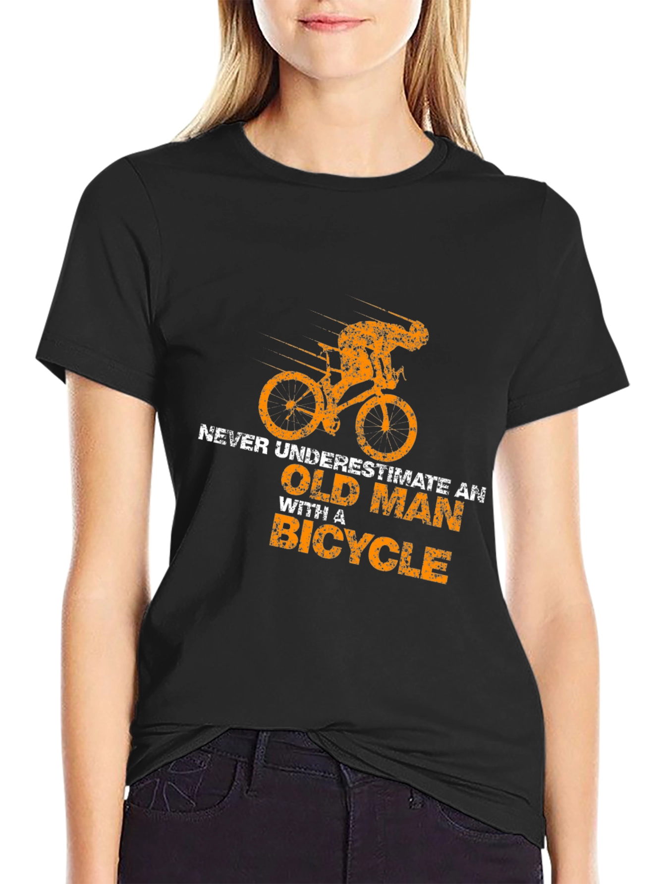 Old Man Bicycle T-Shirt - Funny Cycling Tee