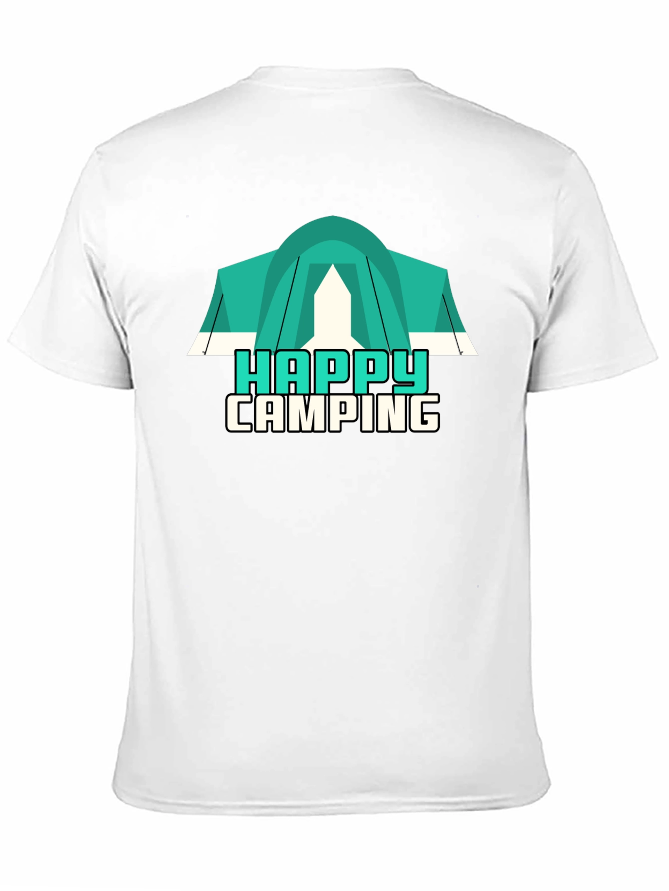 Happy Camping Graphic Tee - Black