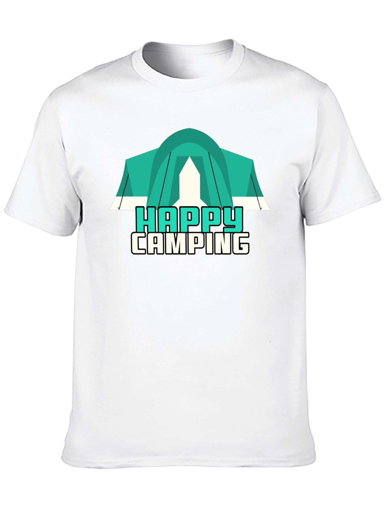Happy Camping Graphic Tee - Black