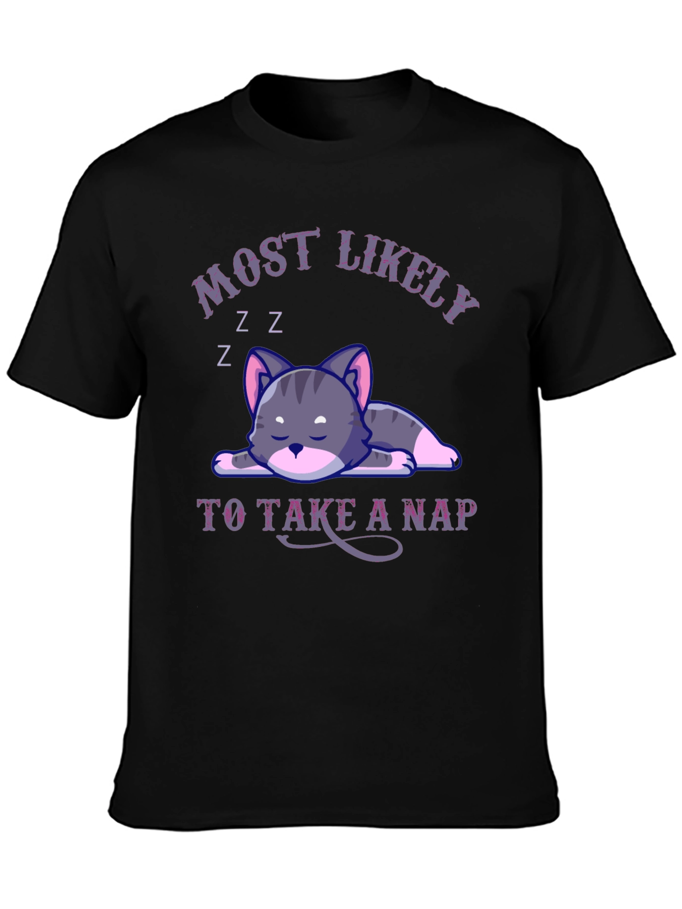 Most Likely To Take A Nap Cat T-Shirt