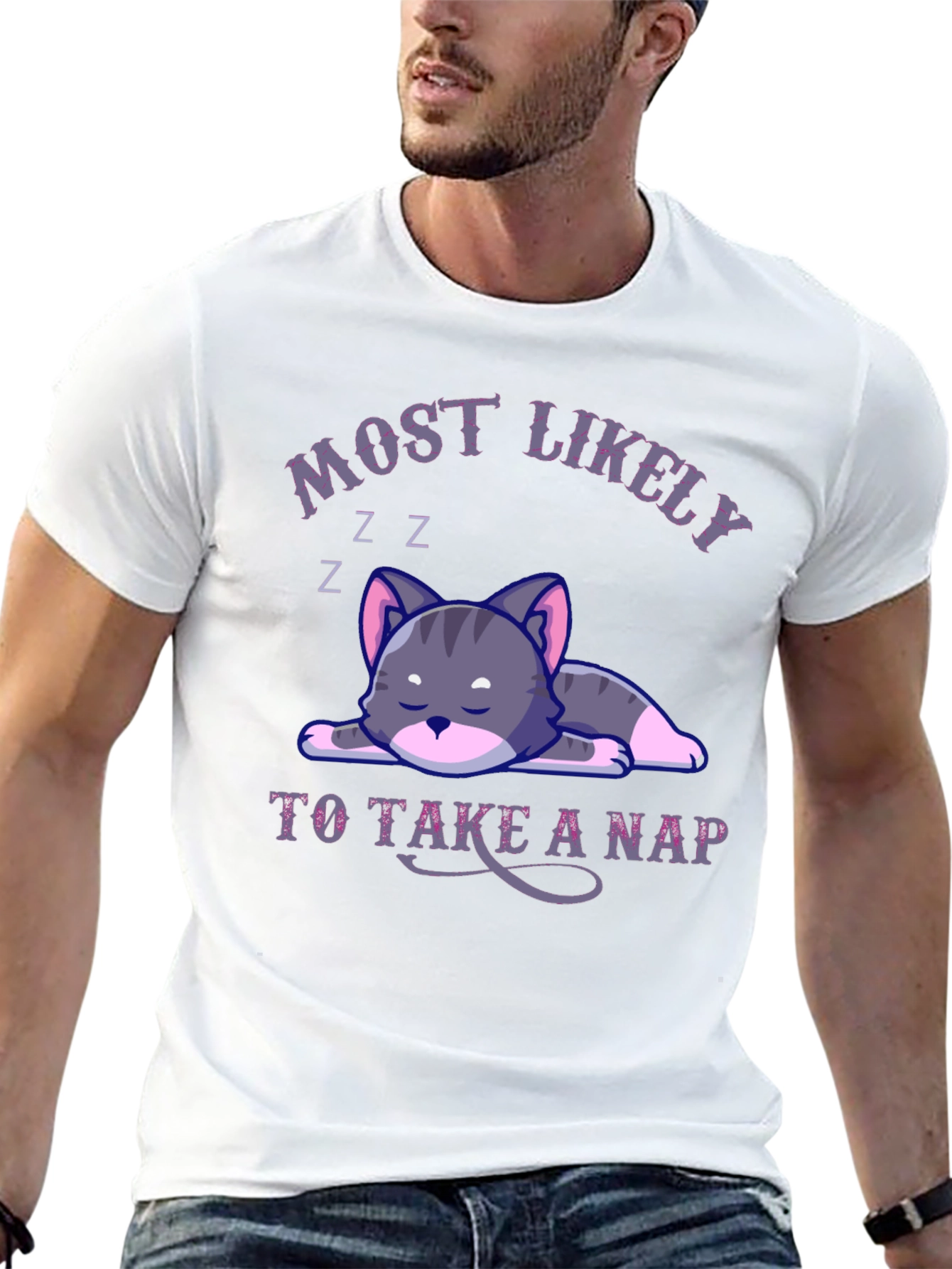 Most Likely To Take A Nap Cat T-Shirt