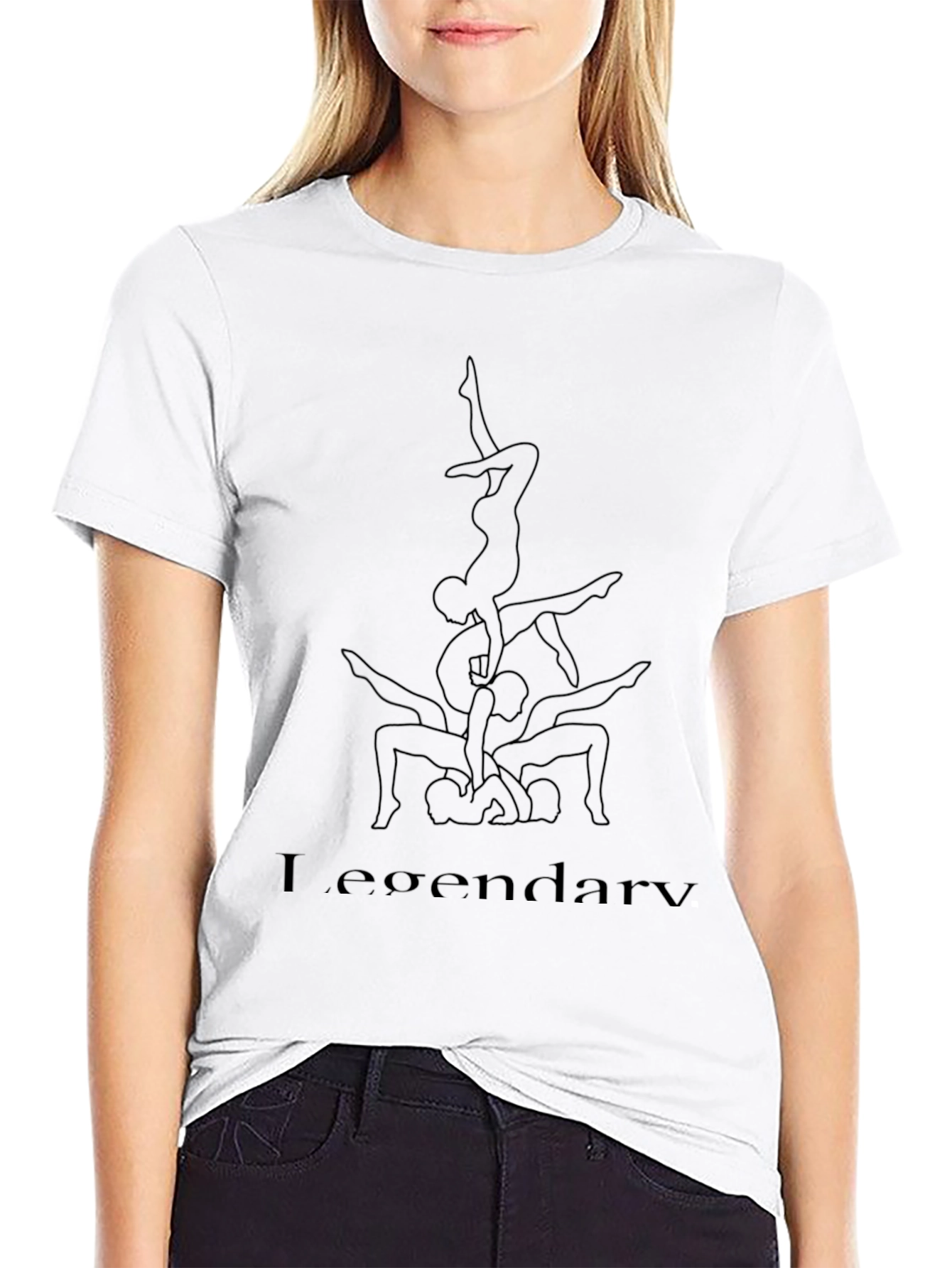 Legendary Black T-Shirt with Acrobatic Design