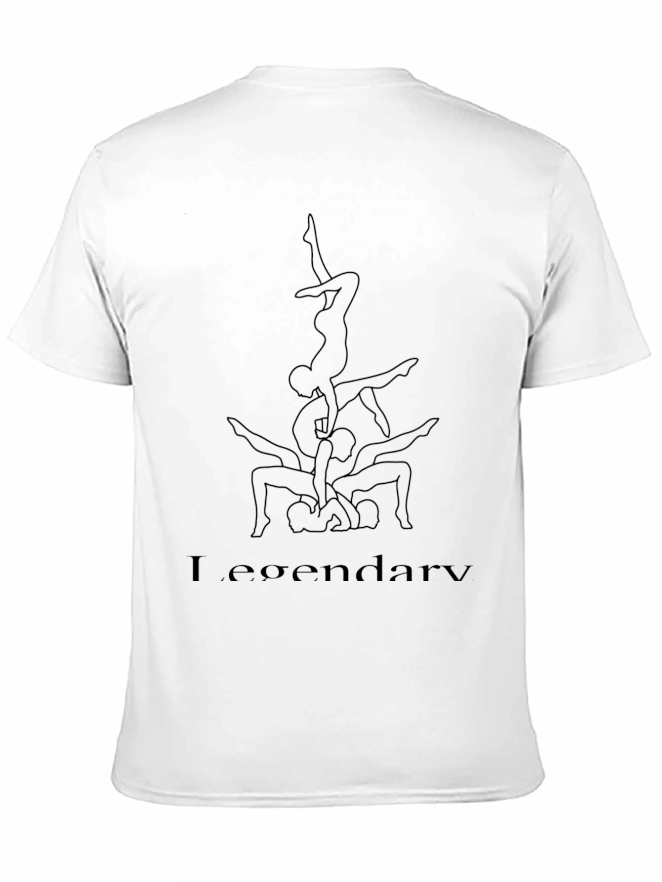 Legendary Black T-Shirt with Acrobatic Design