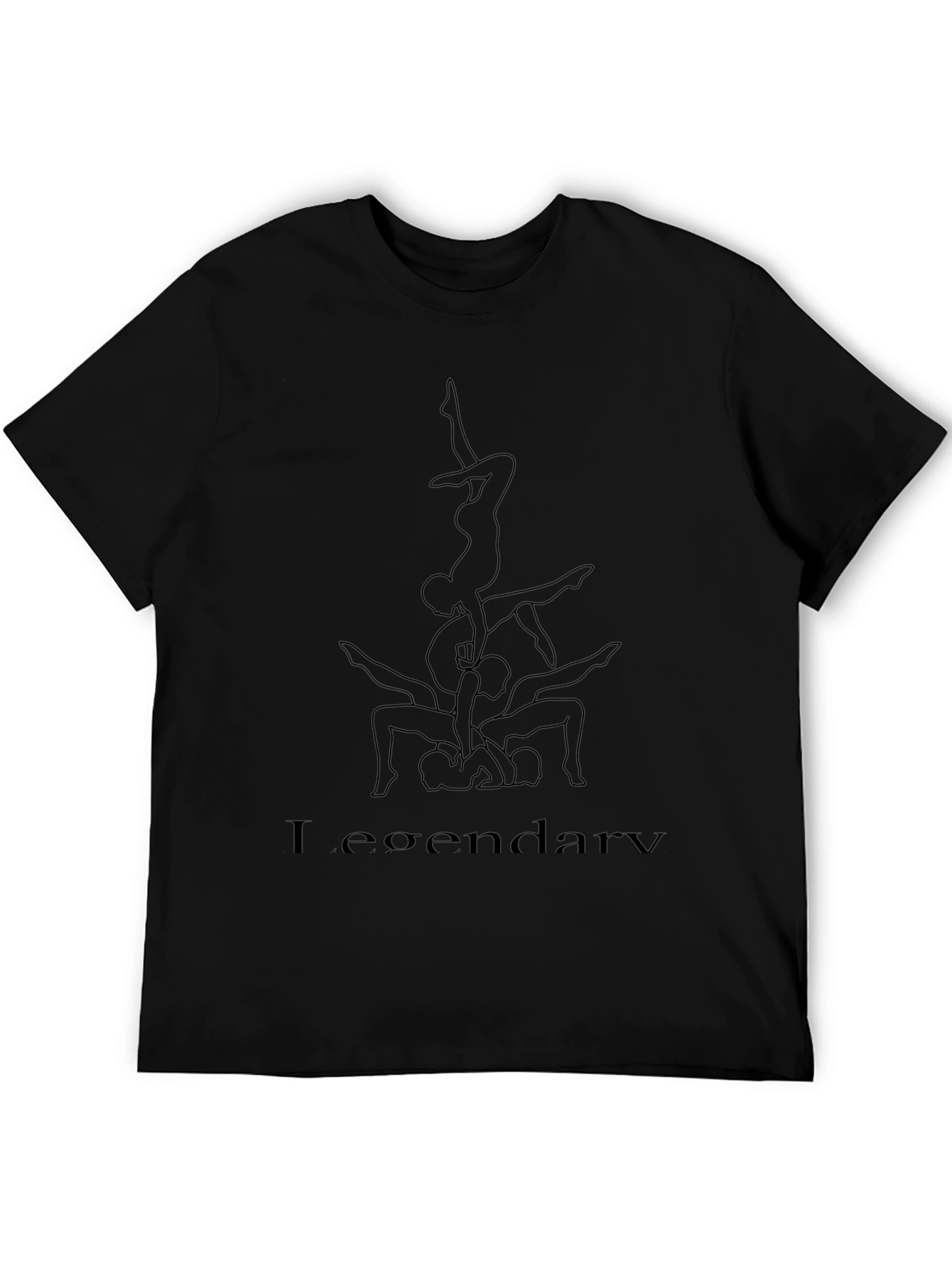Legendary Black T-Shirt with Acrobatic Design