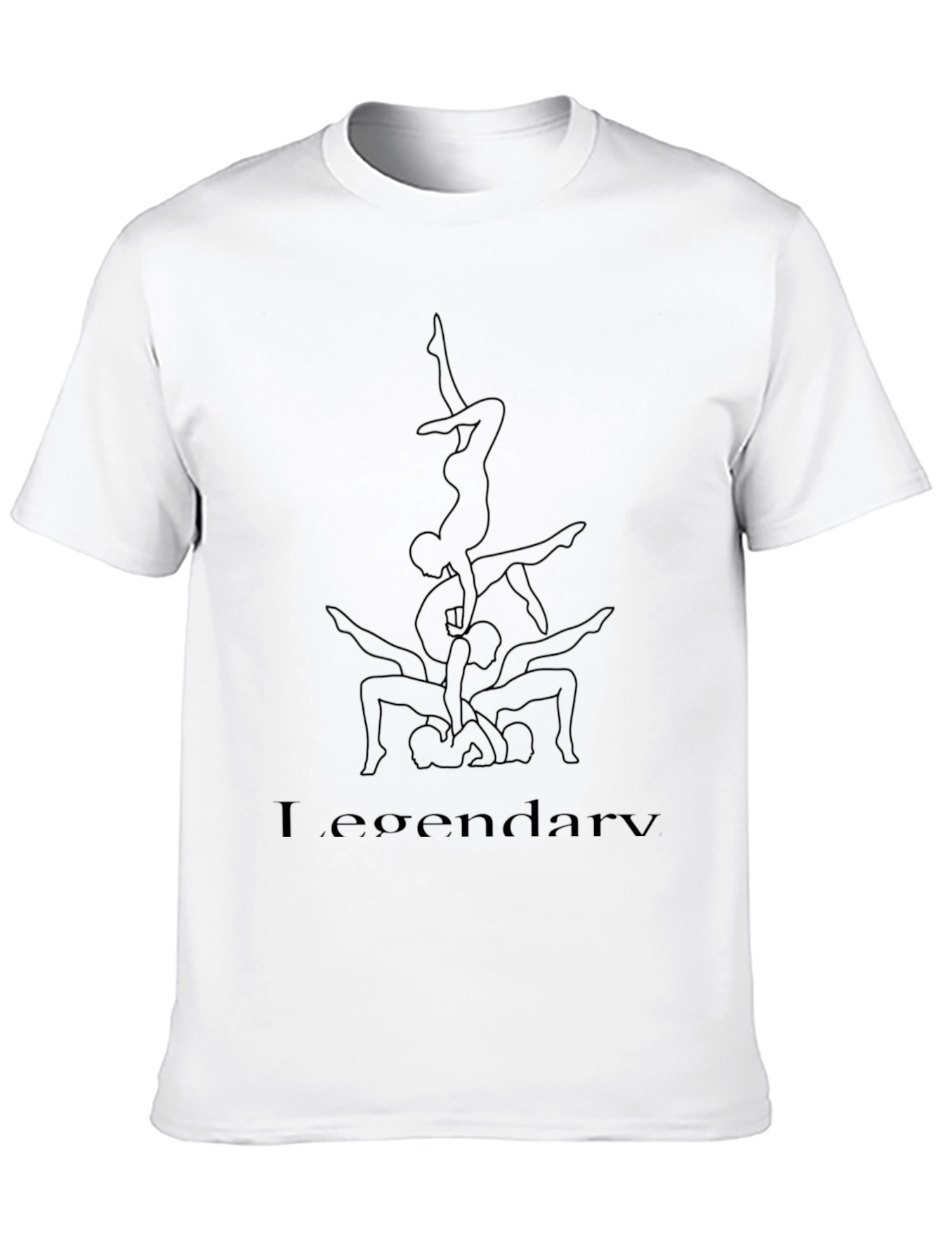 Legendary Black T-Shirt with Acrobatic Design