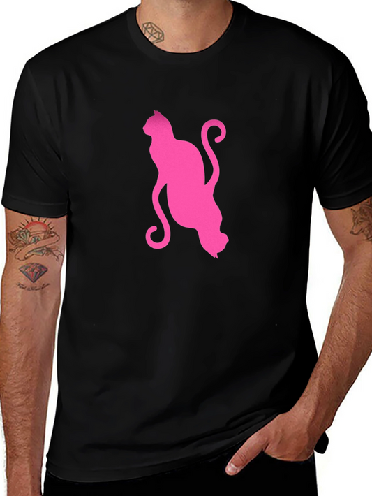 Pink Cat Graphic T-Shirt