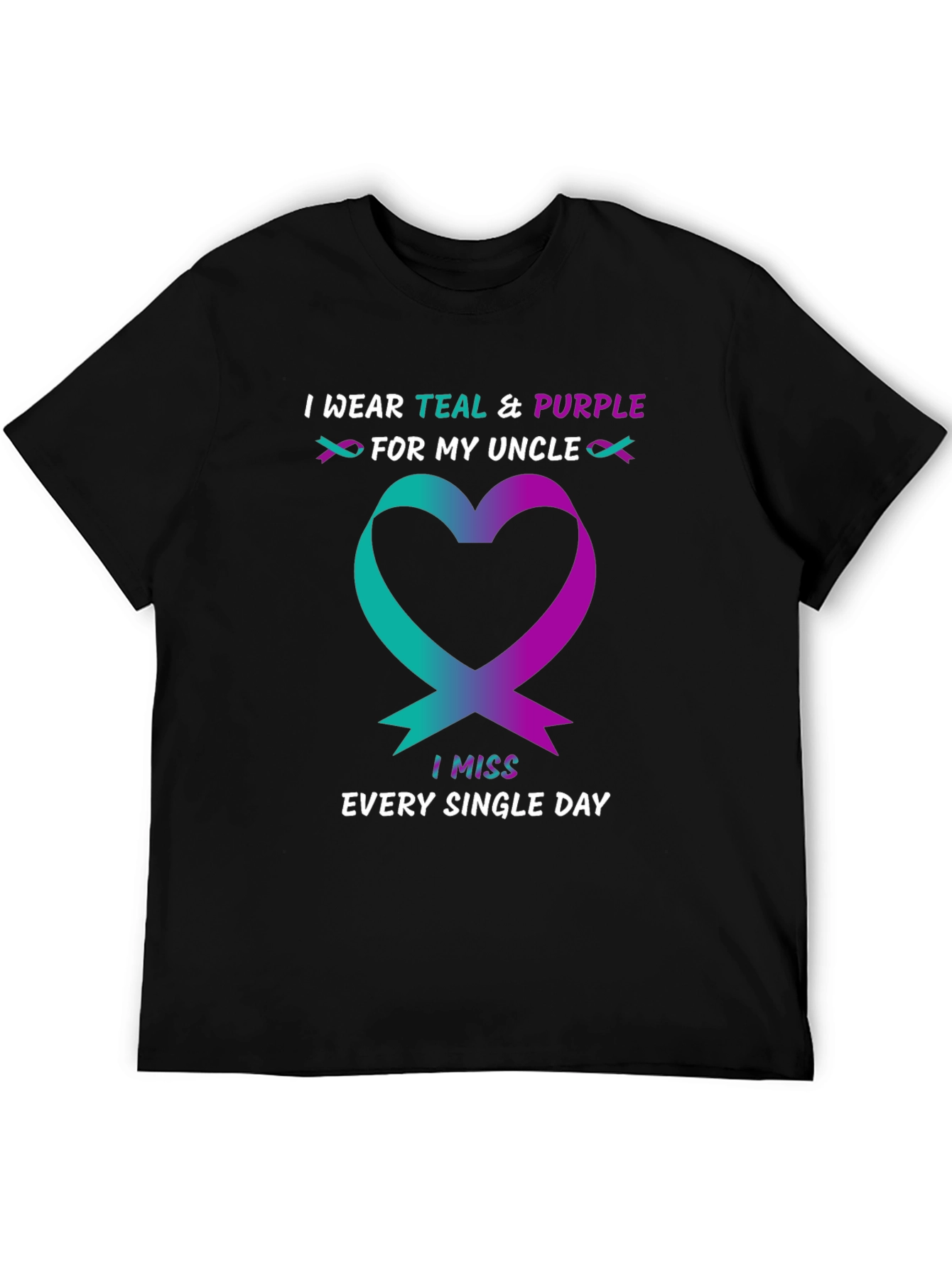 Teal & Purple Uncle Awareness T-Shirt
