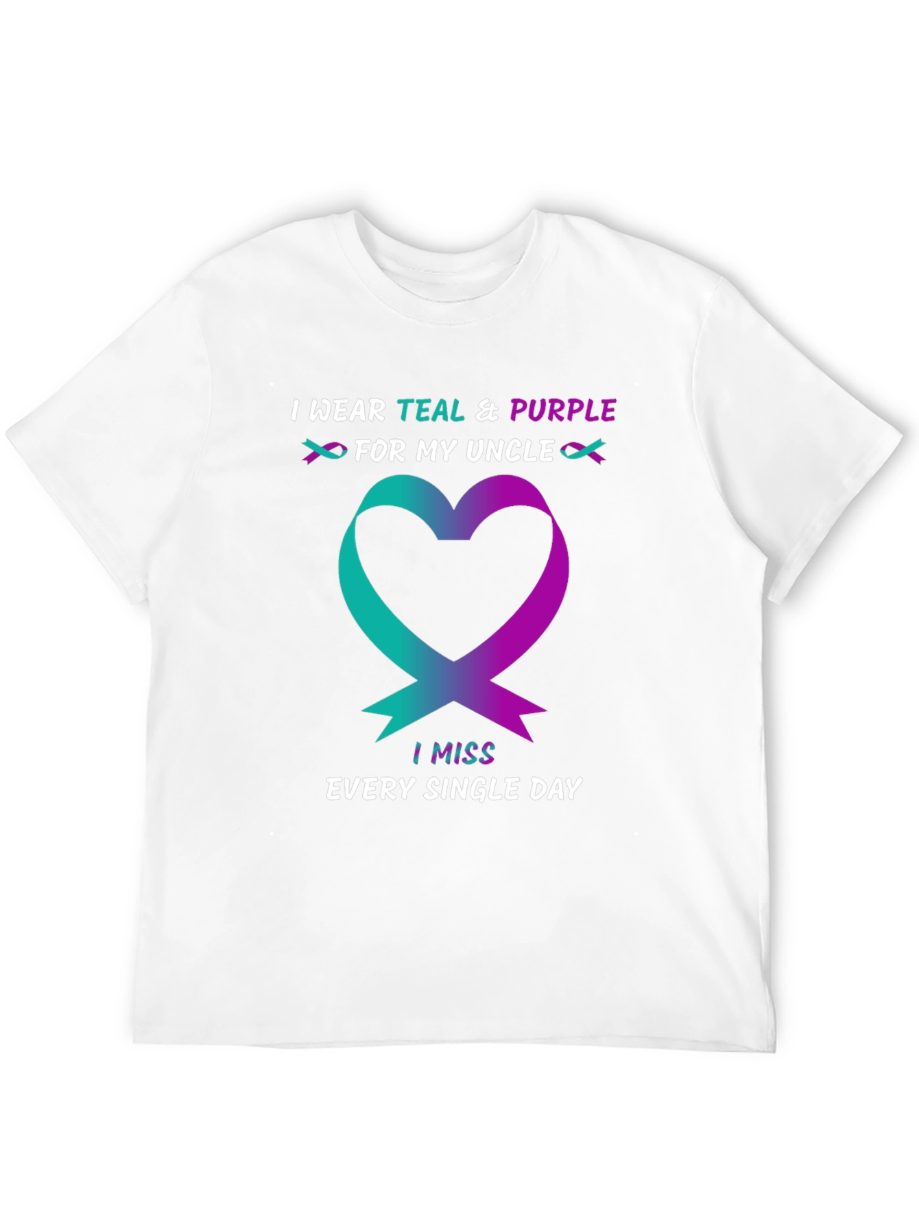 Teal & Purple Uncle Awareness T-Shirt