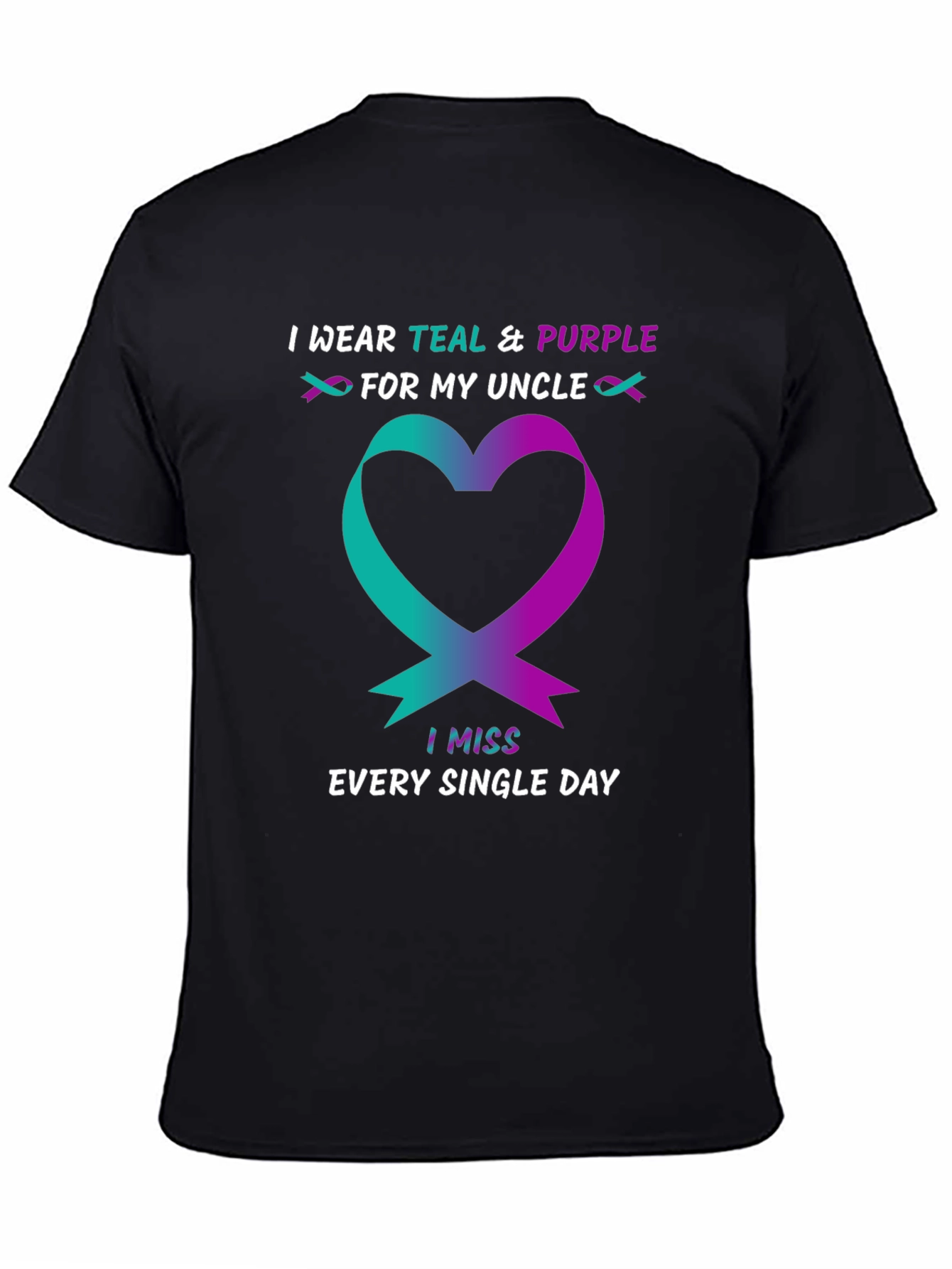 Teal & Purple Uncle Awareness T-Shirt