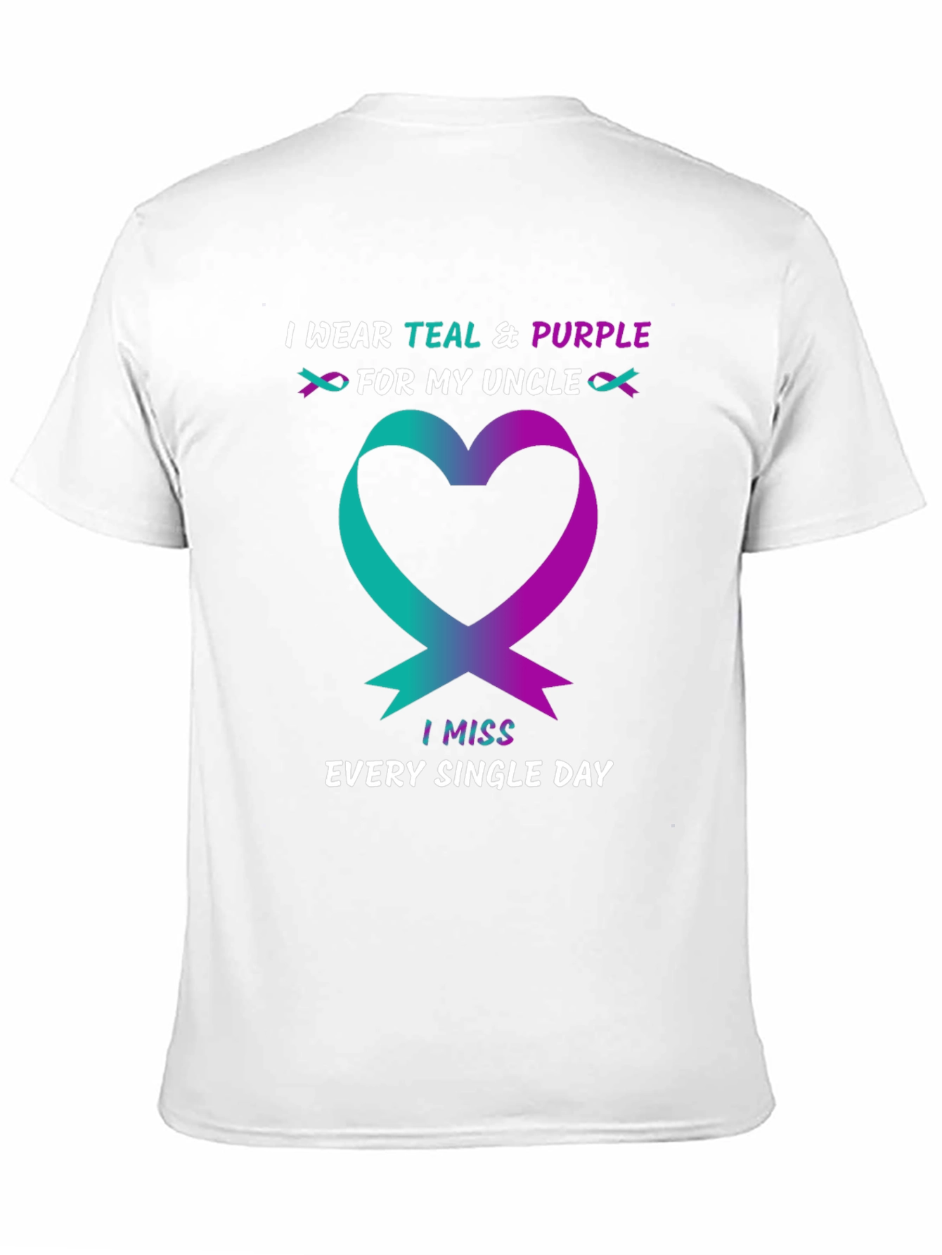 Teal & Purple Uncle Awareness T-Shirt