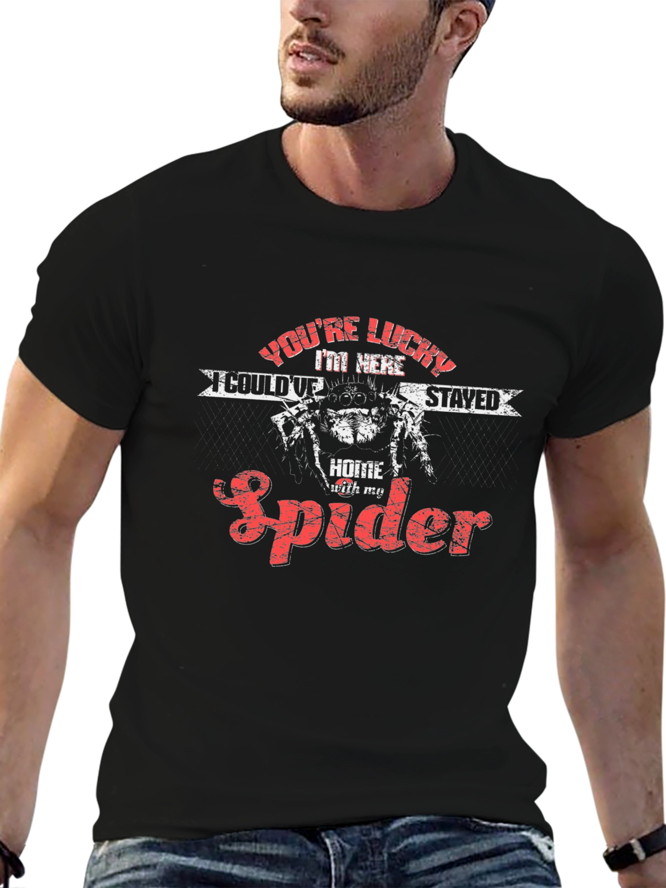 Lucky Spider Graphic T-Shirt - Soft Cotton Tee