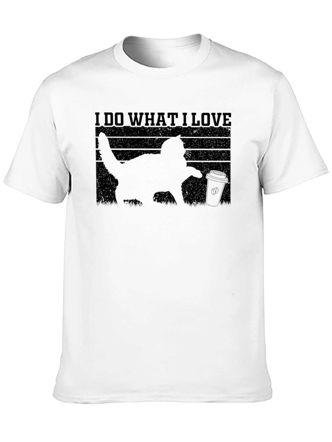 I Do What I Love Cat & Coffee T-Shirt