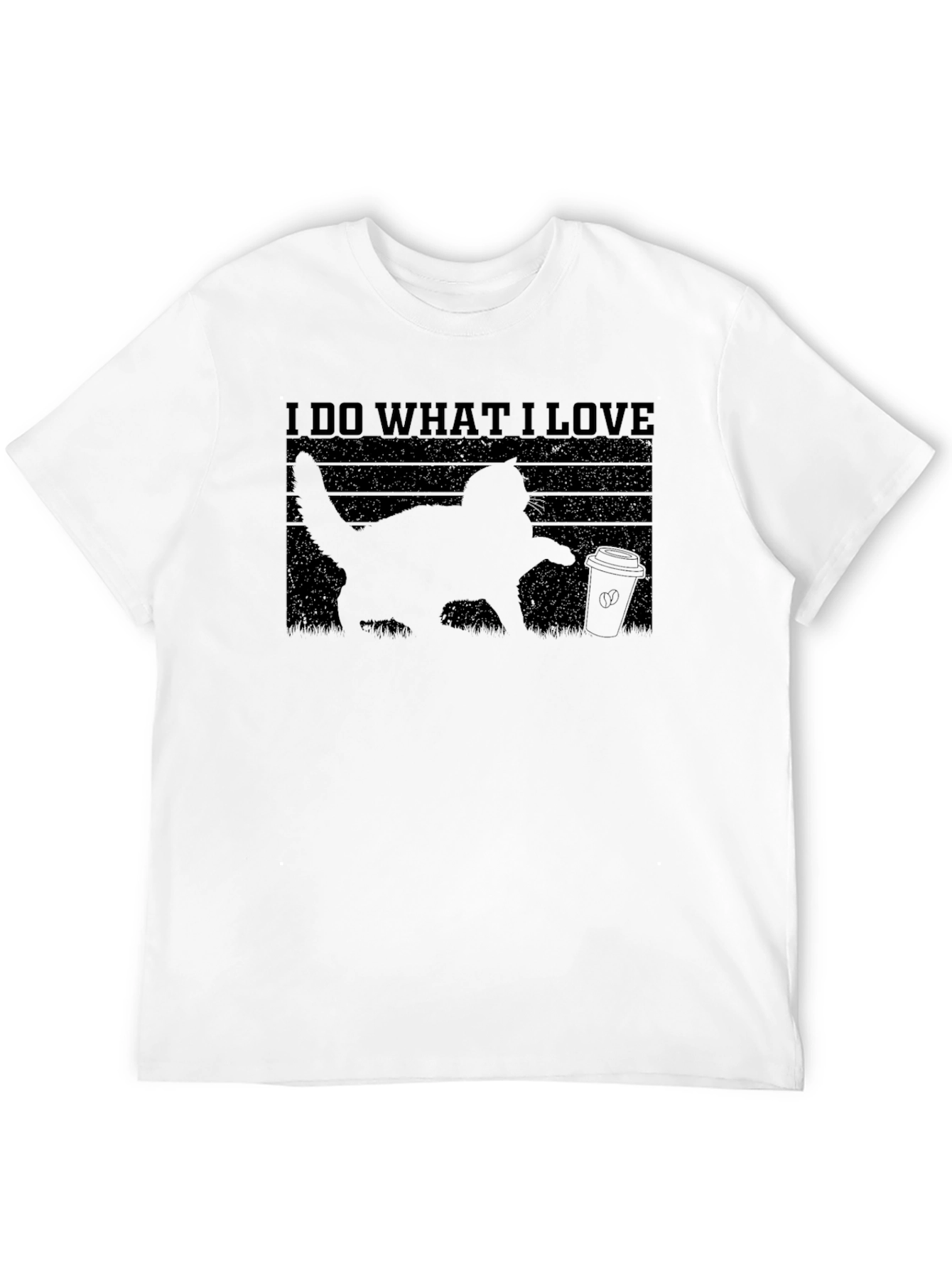I Do What I Love Cat & Coffee T-Shirt