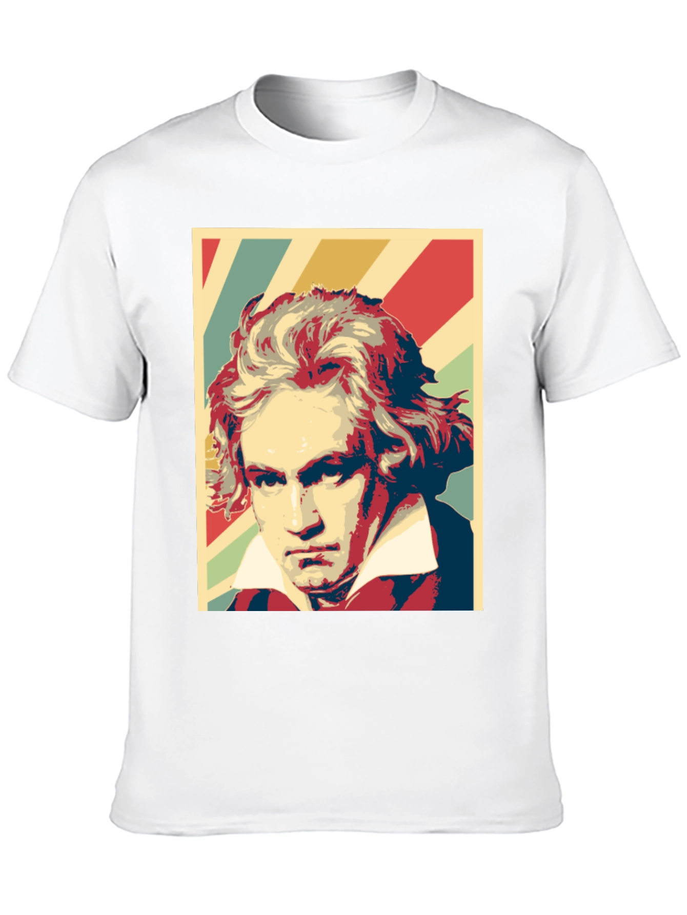 Beethoven Graphic Print Mens Black T-Shirt