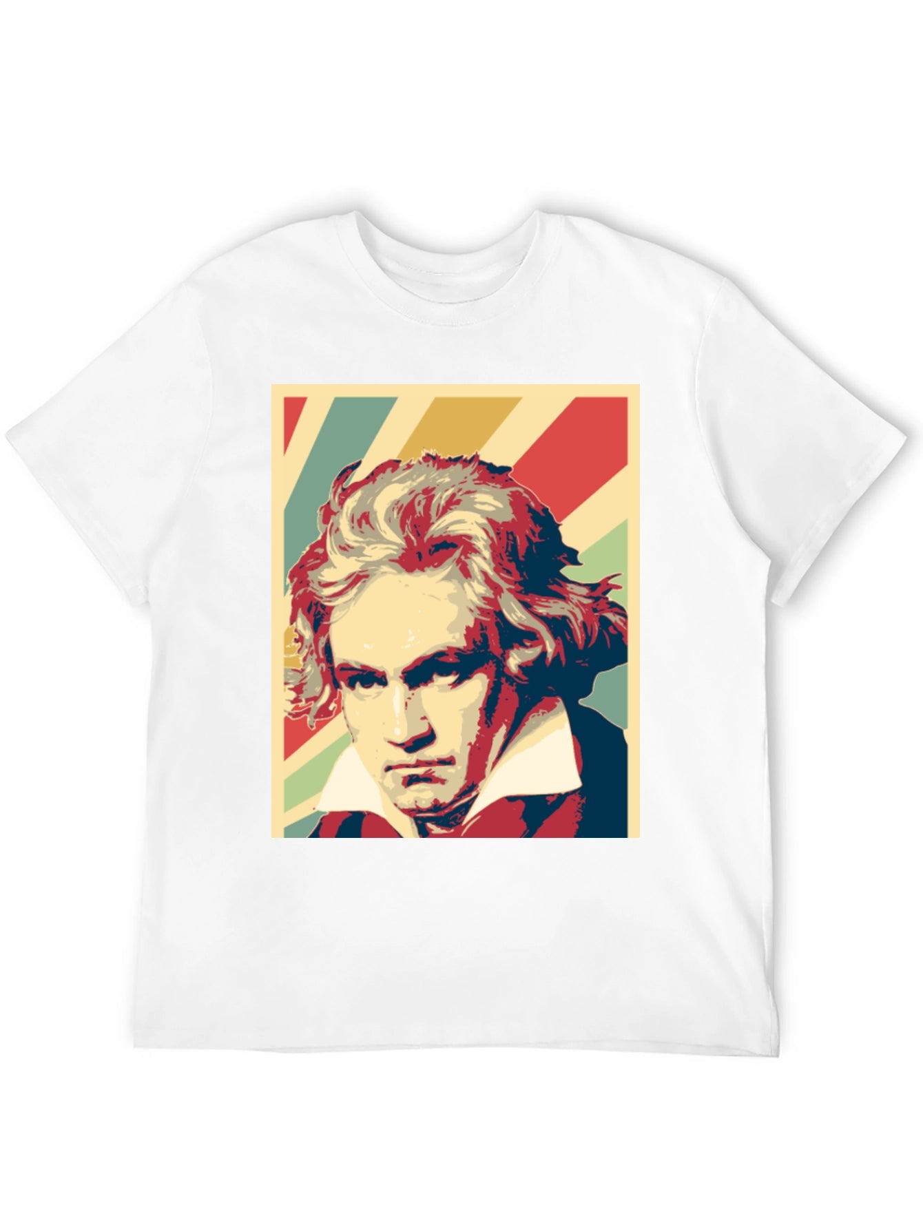 Beethoven Graphic Print Mens Black T-Shirt