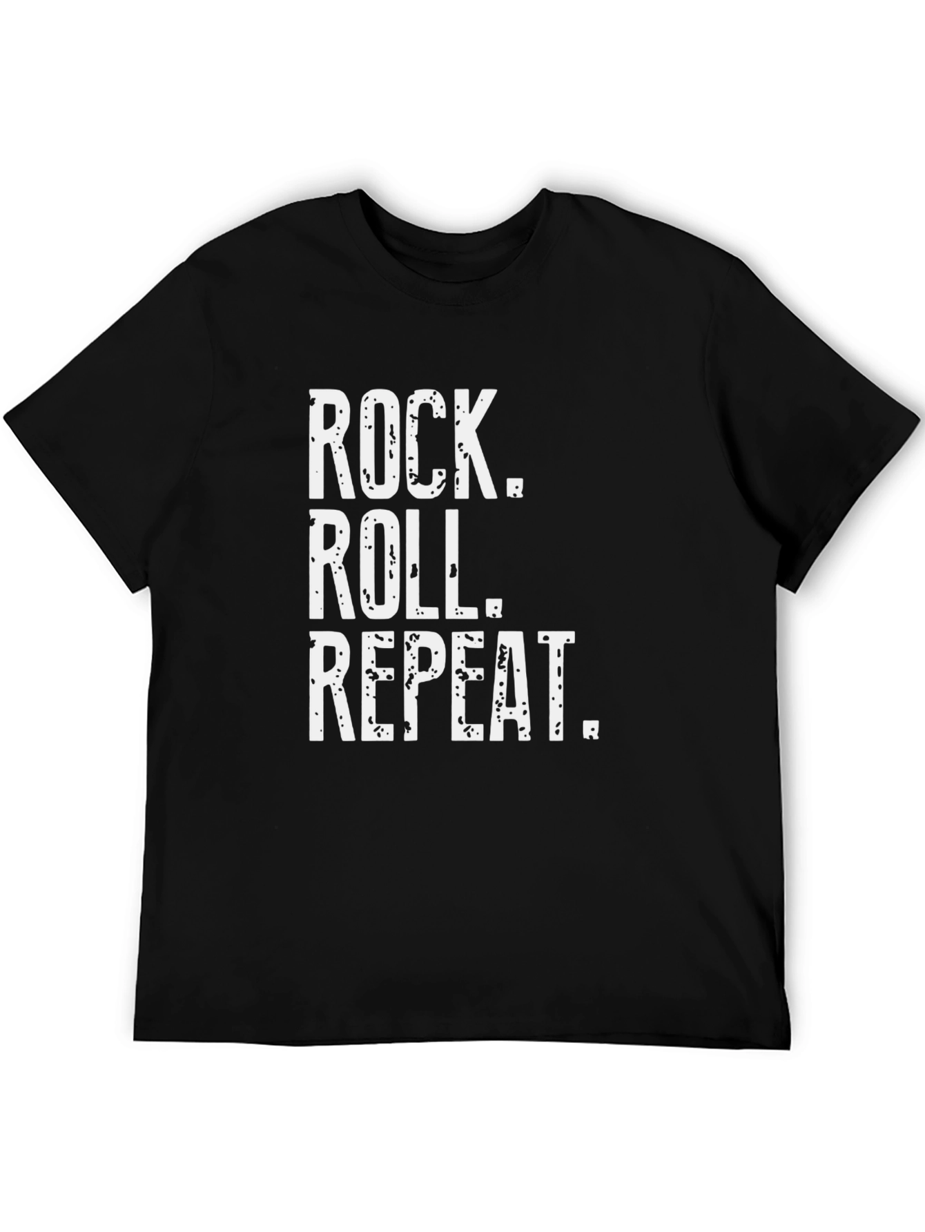 Rock Roll Repeat Black T-Shirt