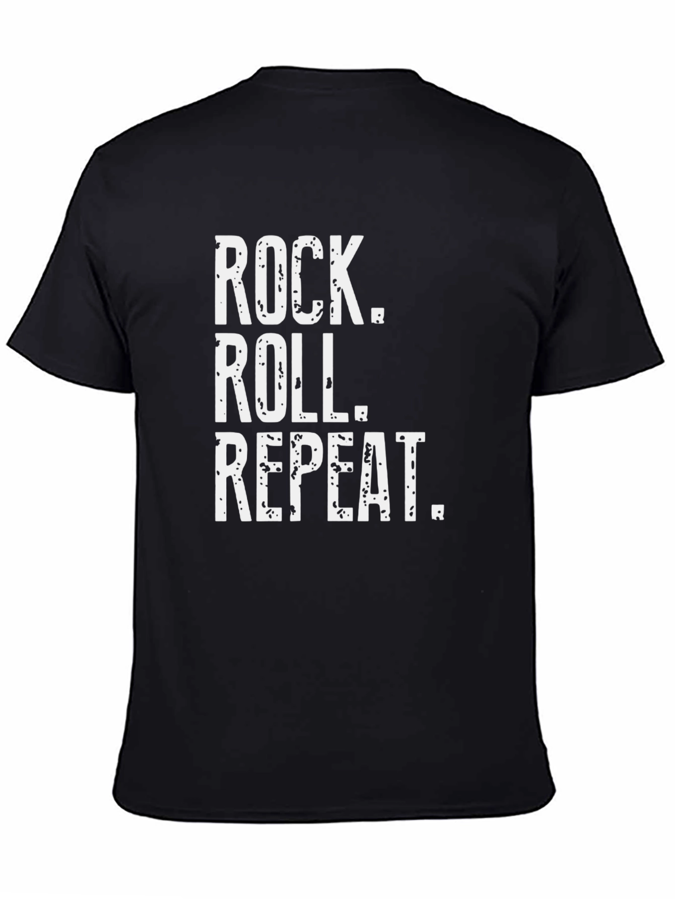 Rock Roll Repeat Black T-Shirt