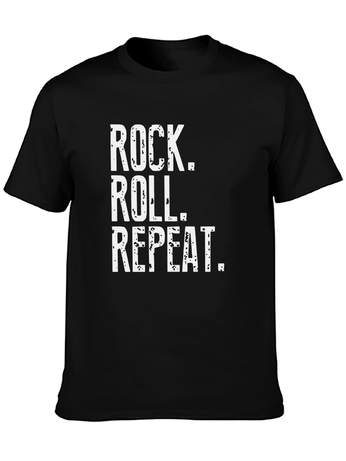 Rock Roll Repeat Black T-Shirt
