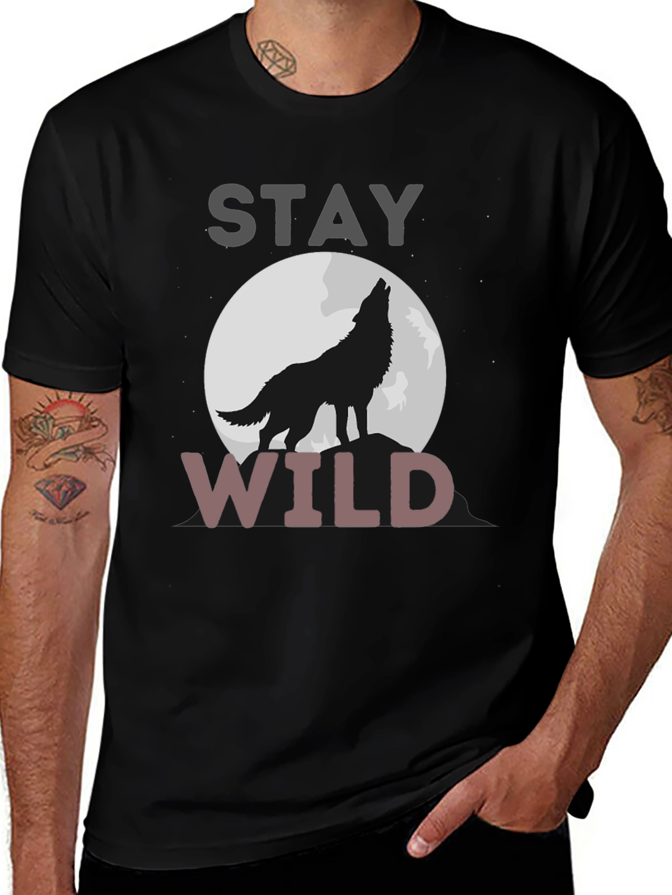 Stay Wild Wolf Moon Graphic Tee