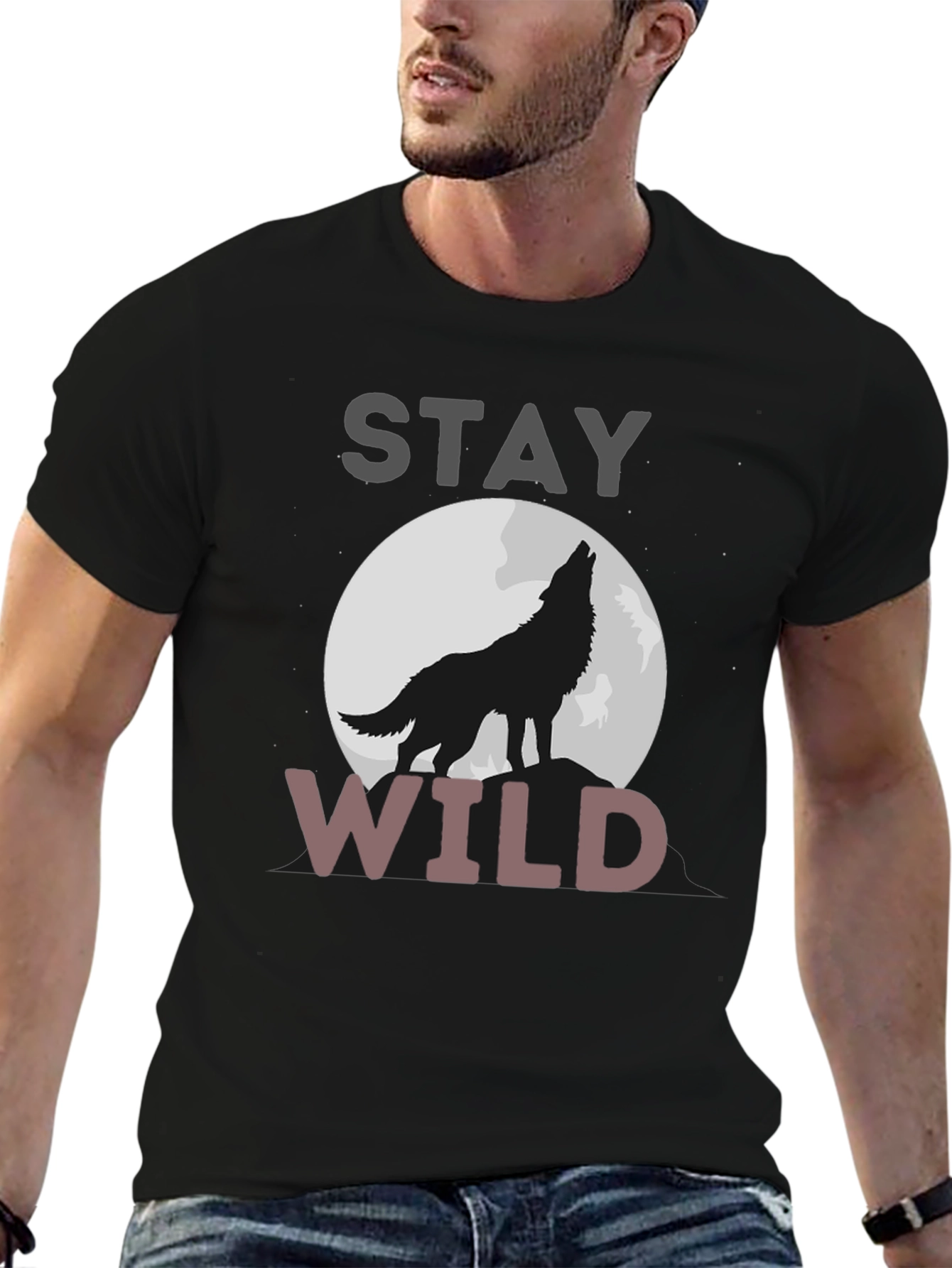 Stay Wild Wolf Moon Graphic Tee