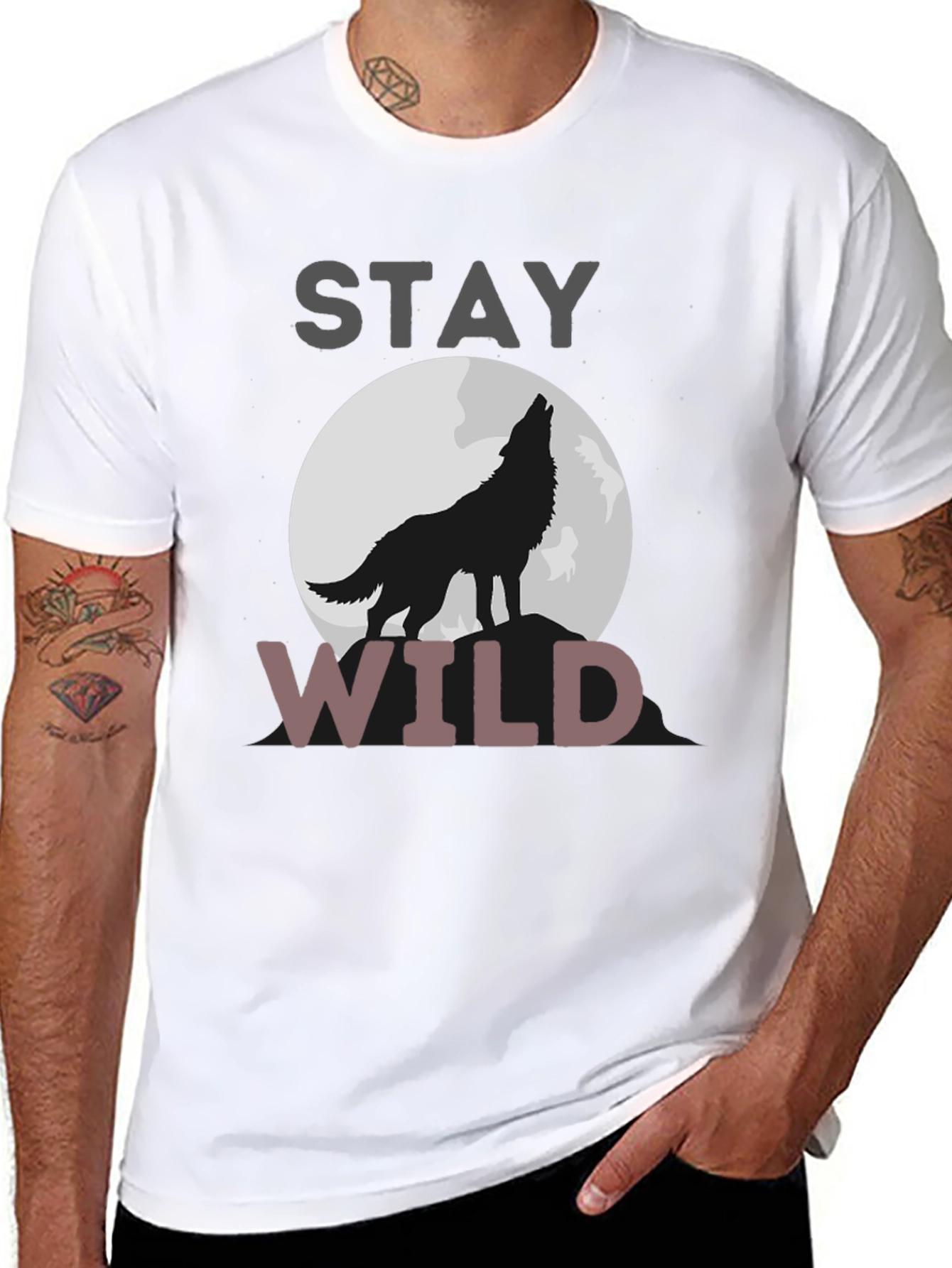 Stay Wild Wolf Moon Graphic Tee