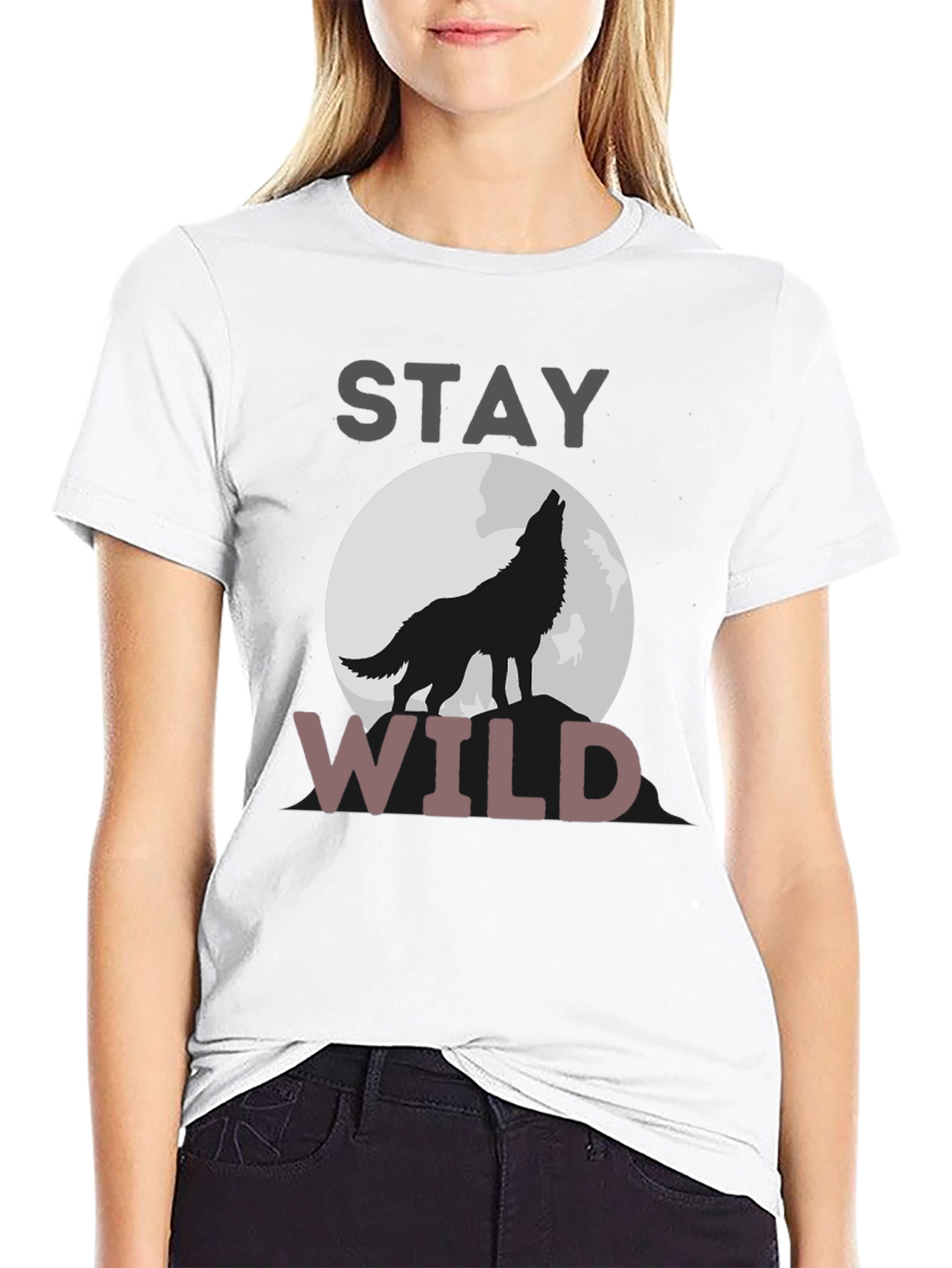 Stay Wild Wolf Moon Graphic Tee