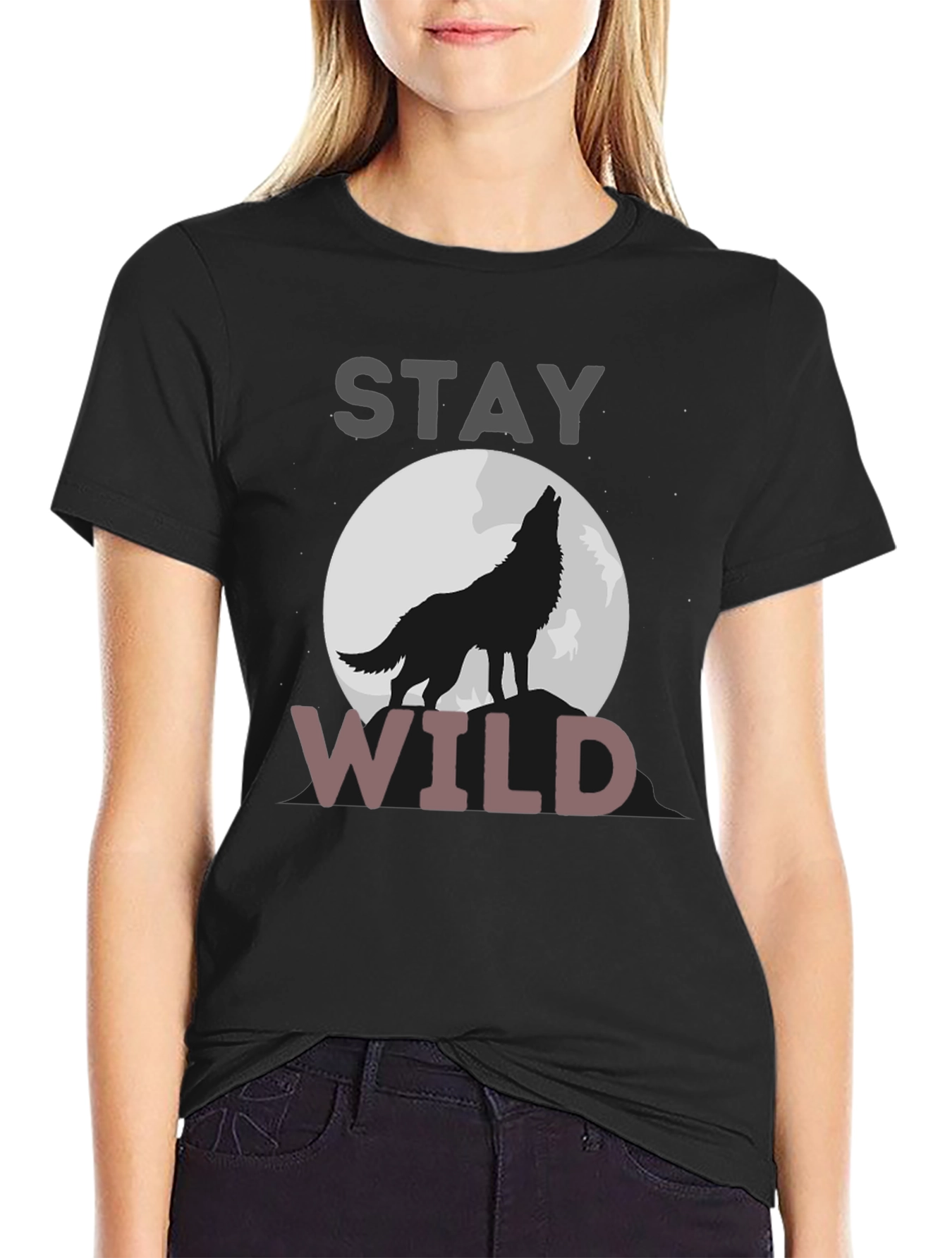 Stay Wild Wolf Moon Graphic Tee