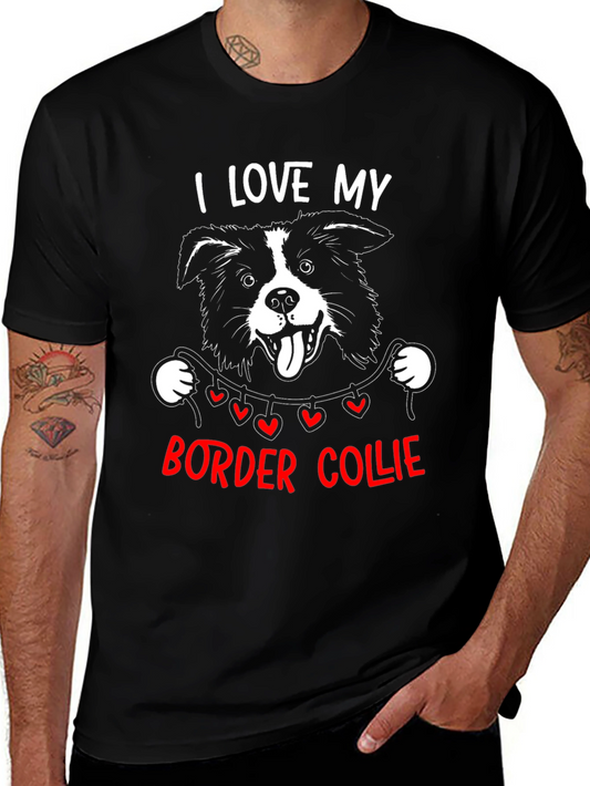 I Love My Border Collie Graphic Tee
