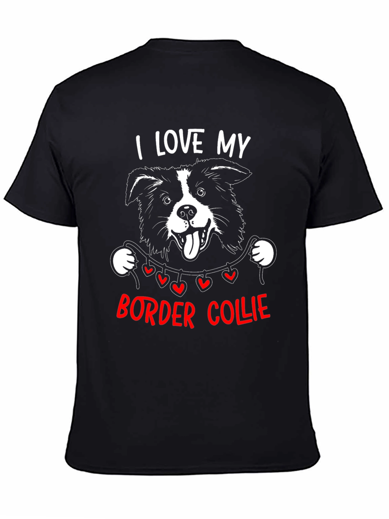 I Love My Border Collie Graphic Tee