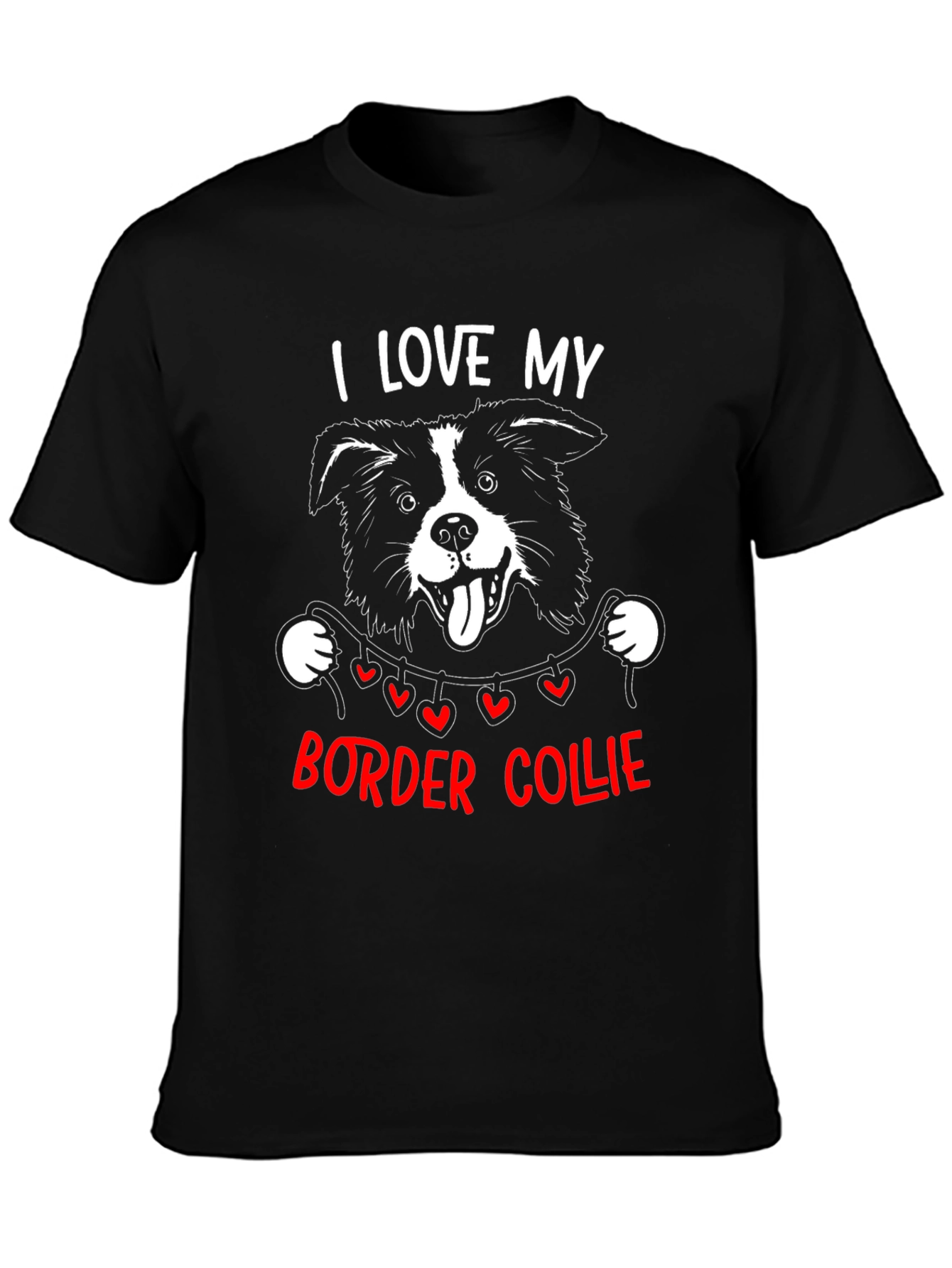 I Love My Border Collie Graphic Tee