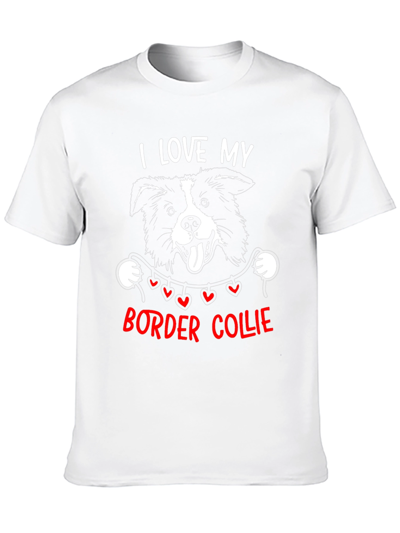I Love My Border Collie Graphic Tee