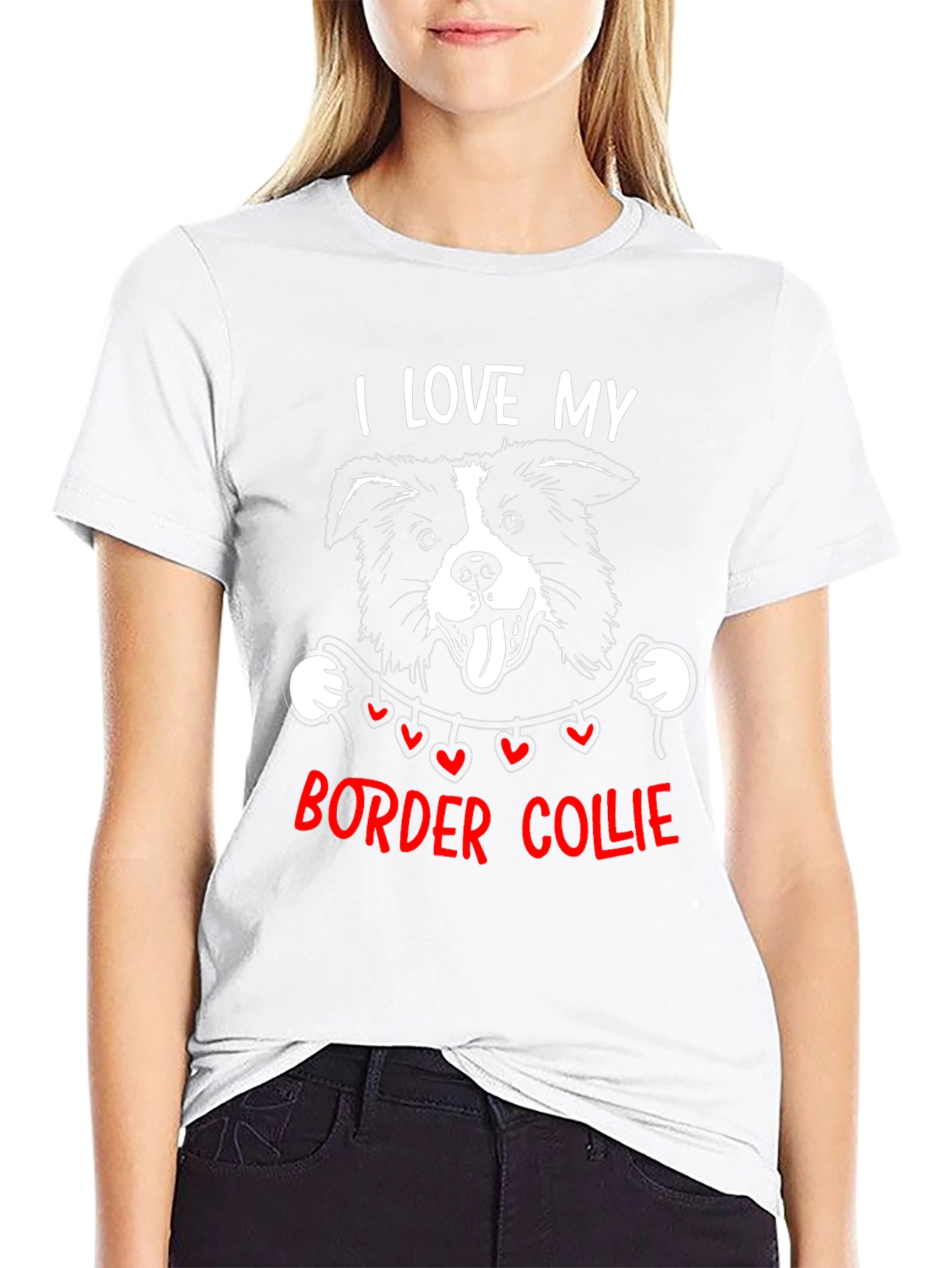 I Love My Border Collie Graphic Tee