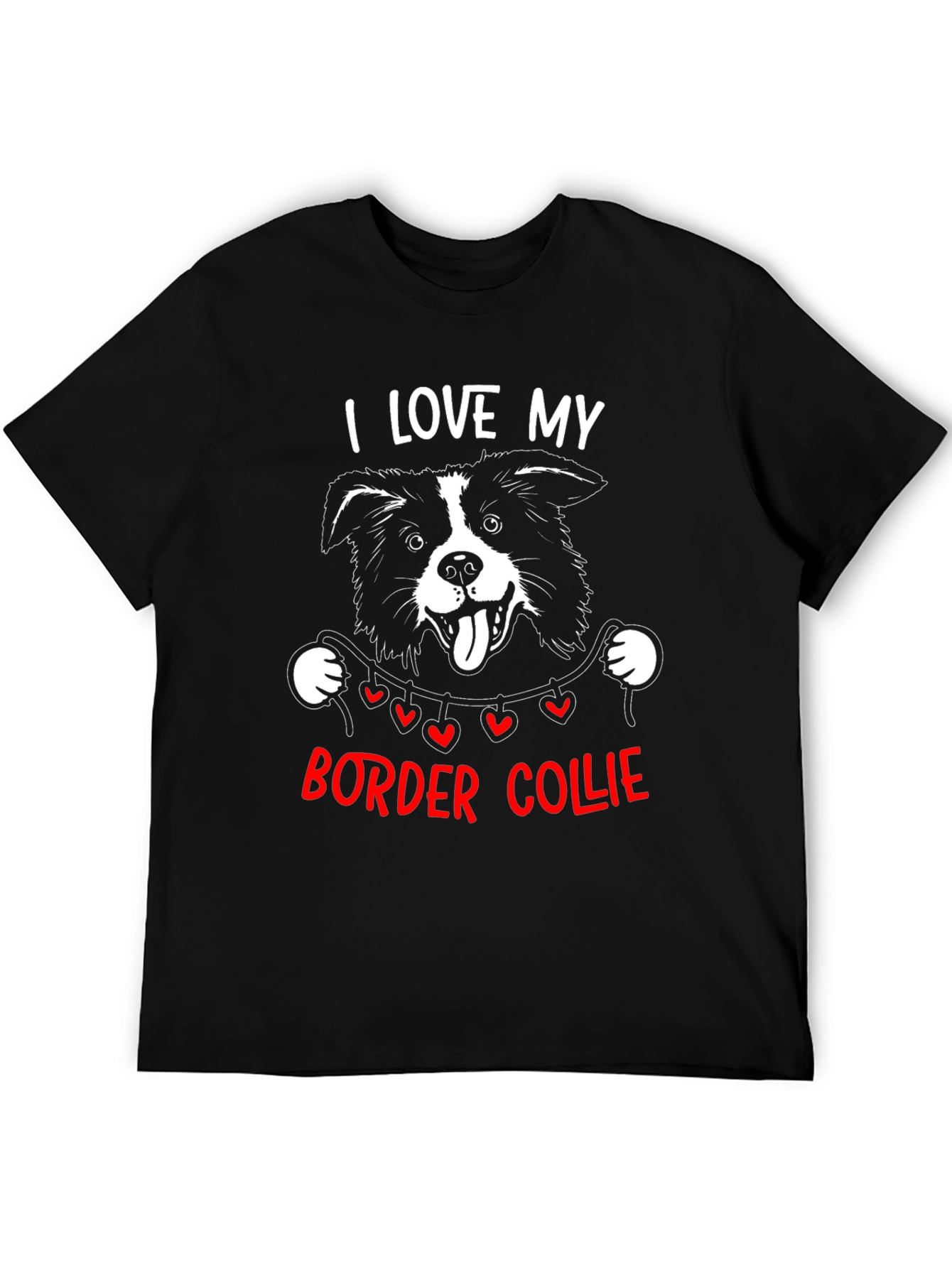 I Love My Border Collie Graphic Tee