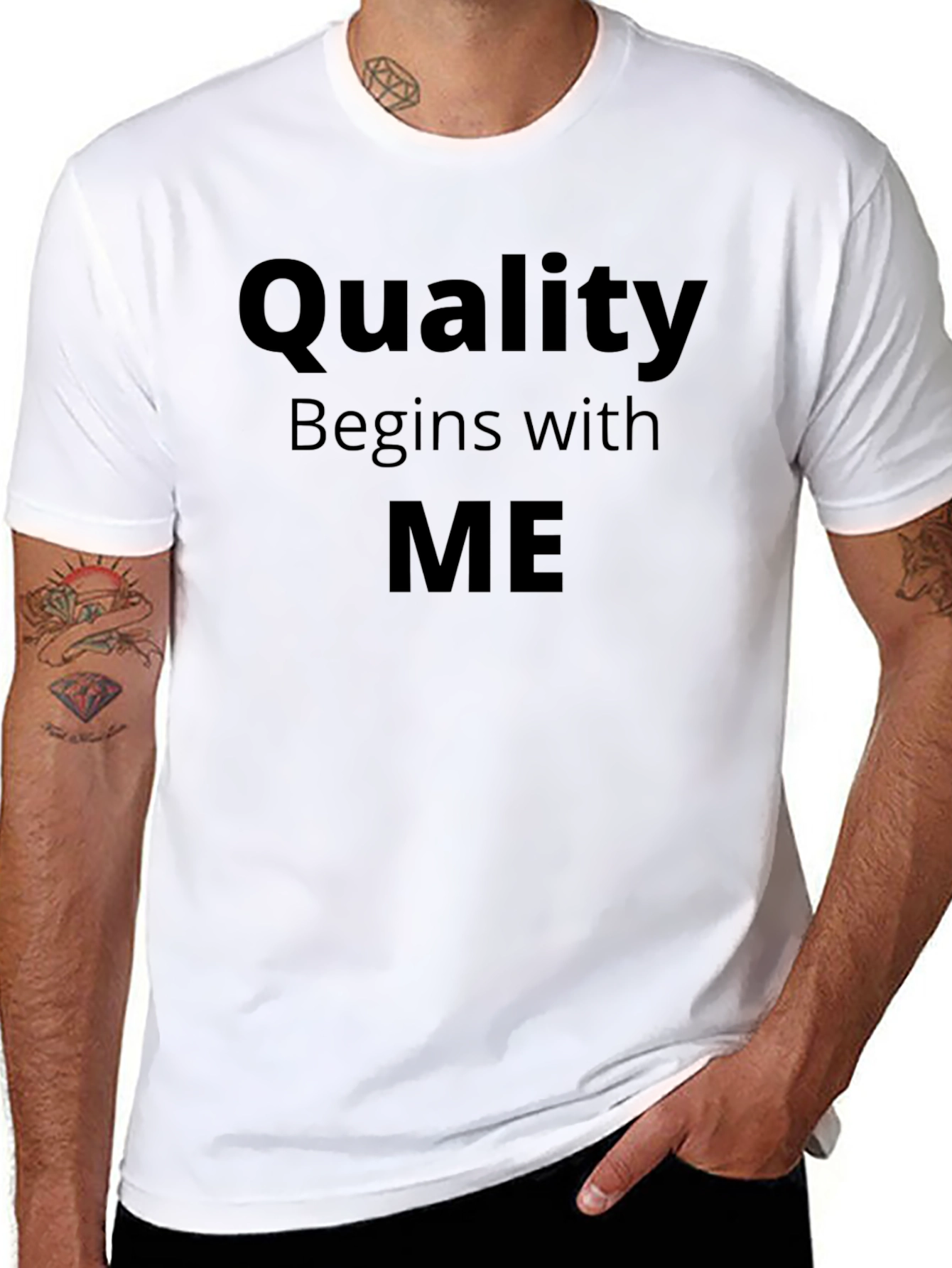 Quality Begins With ME - Black T-Shirt