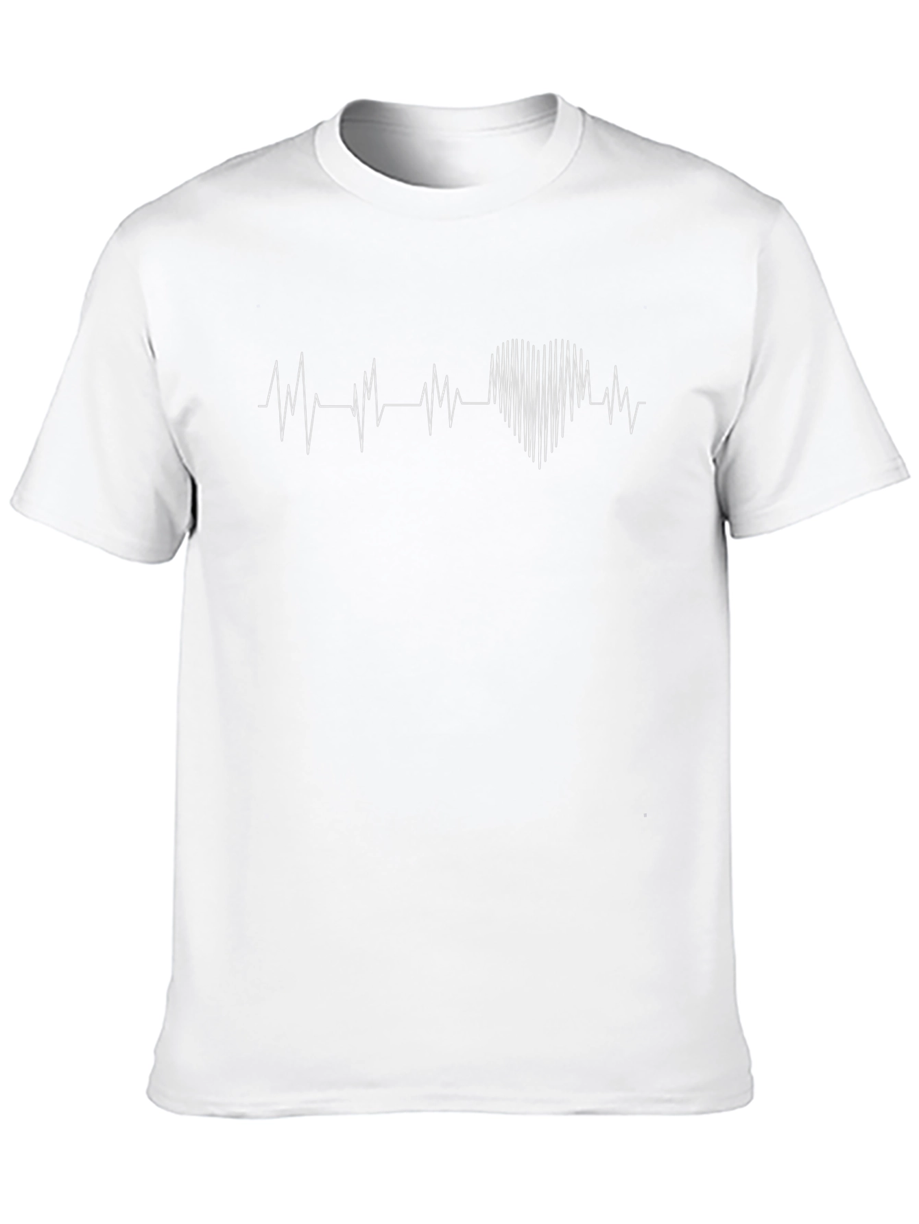 Heartbeat Heart Tee - Stylish Black Graphic T-Shirt