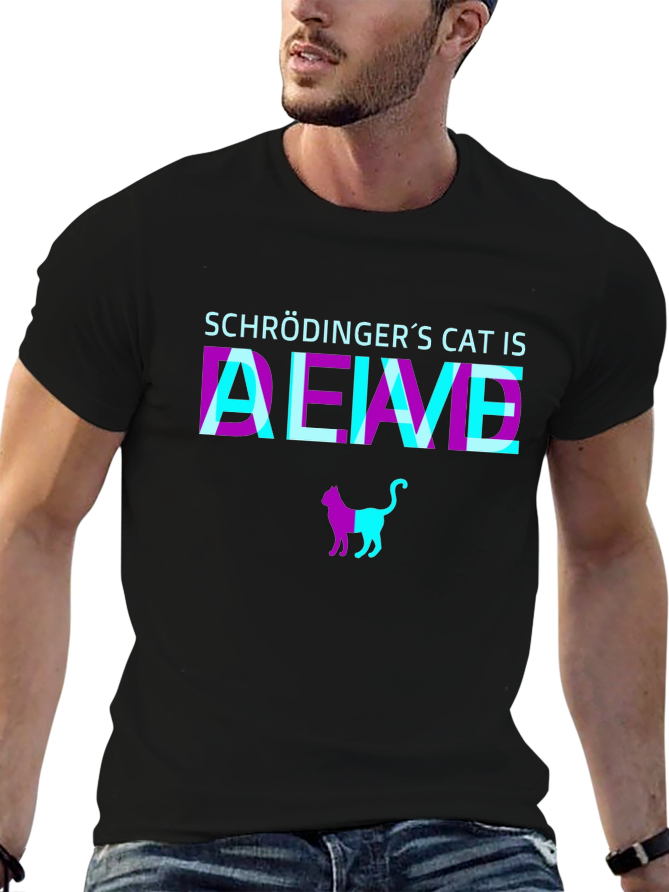 Schrödingers Cat T-Shirt - Alive & Dead