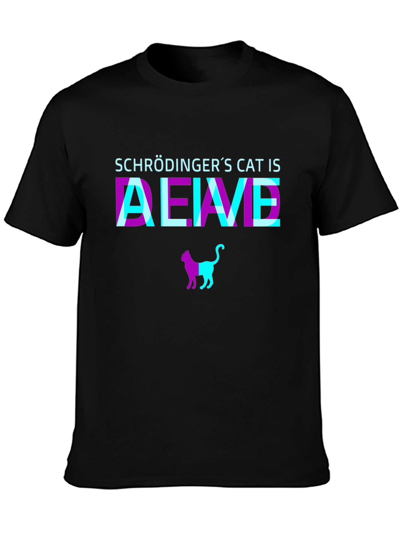 Schrödingers Cat T-Shirt - Alive & Dead