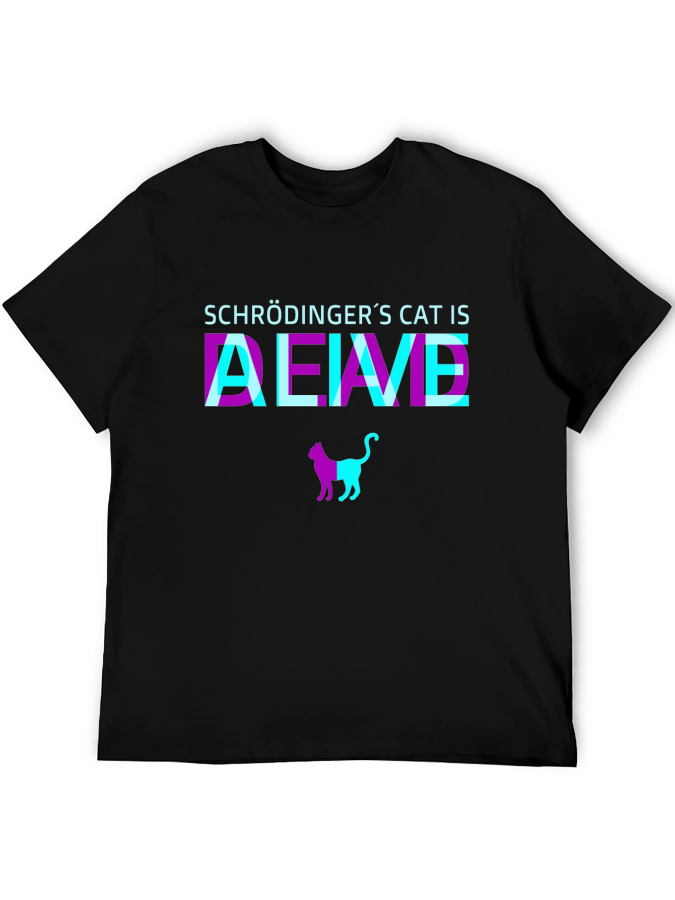 Schrödingers Cat T-Shirt - Alive & Dead