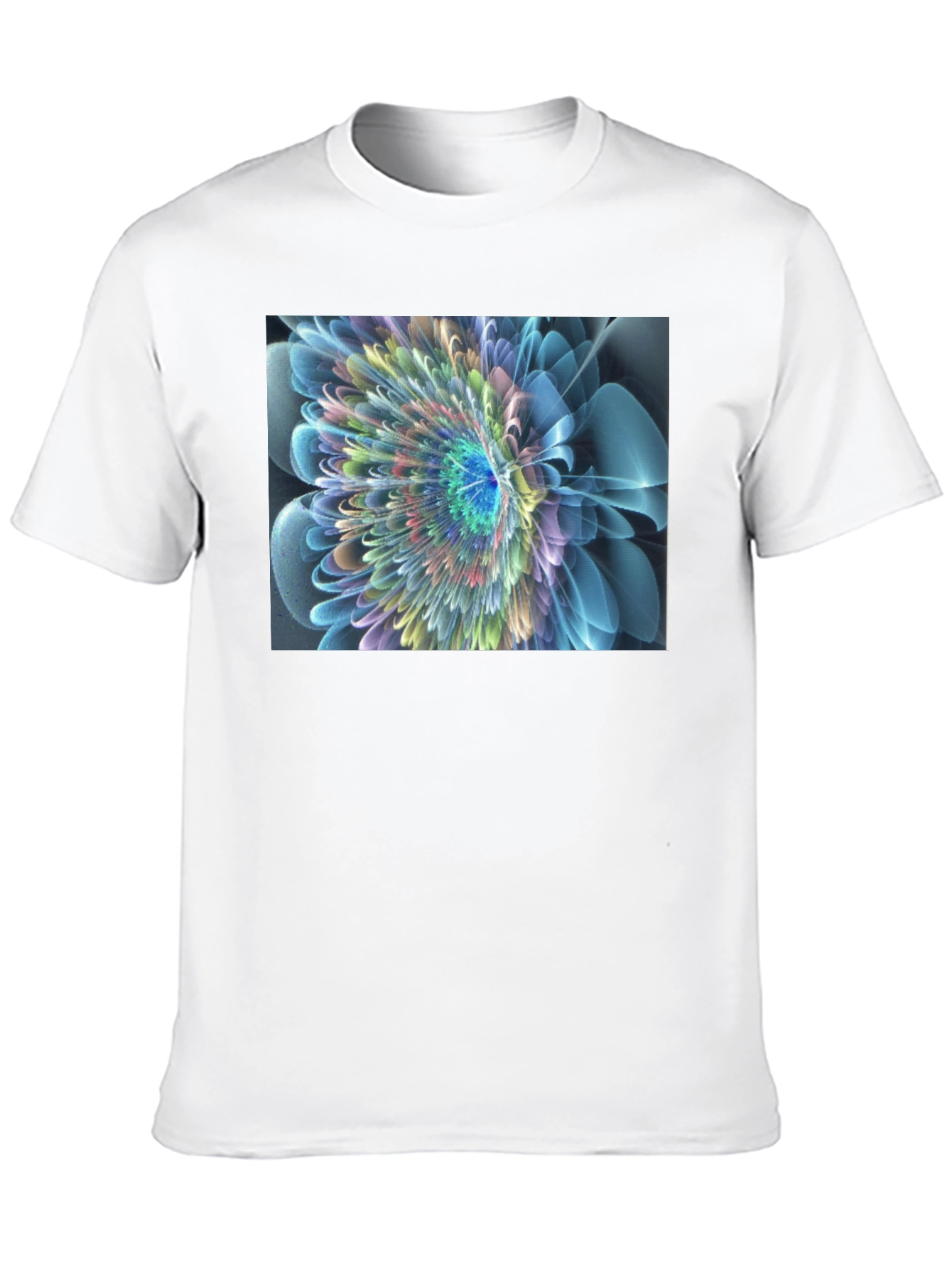 Abstract Flower Graphic Black T-Shirt
