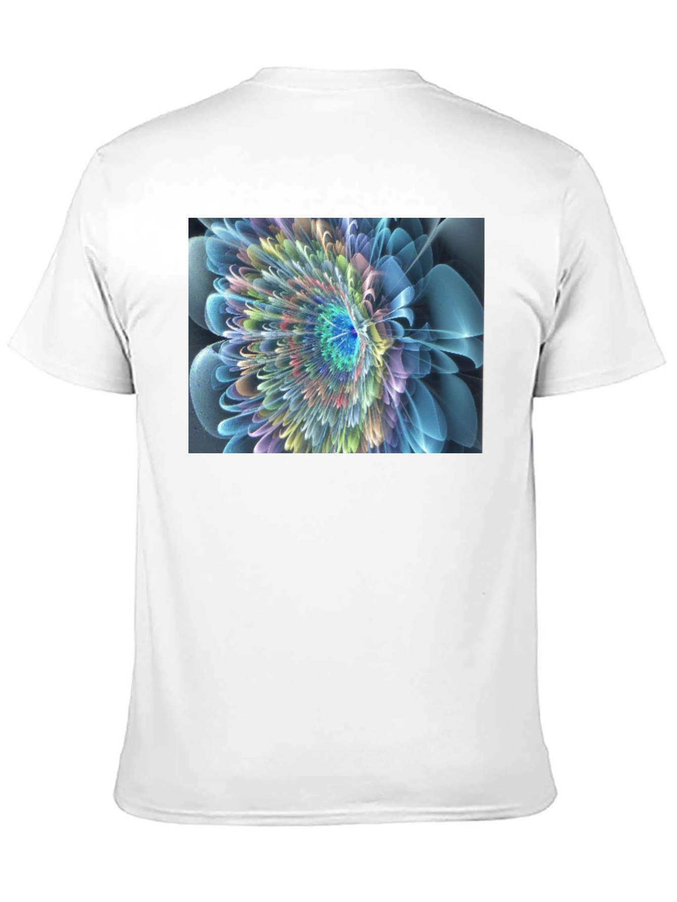 Abstract Flower Graphic Black T-Shirt