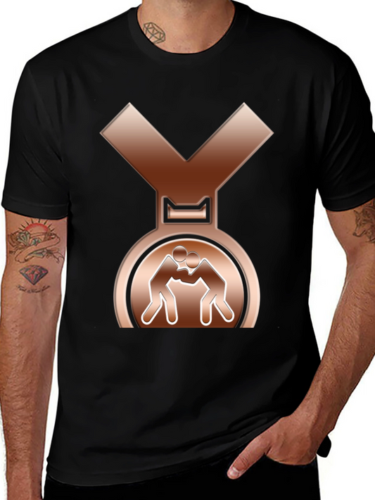 Wrestling Bronze Medal T-Shirt - Sporty Tee