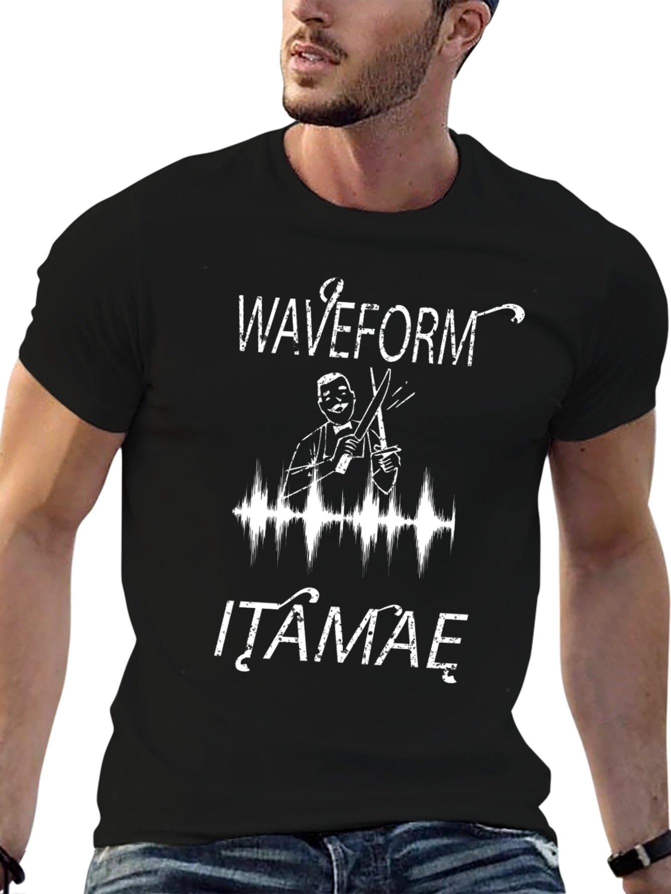 Waveform Itamae T-Shirt - Cool Sushi Chef Design