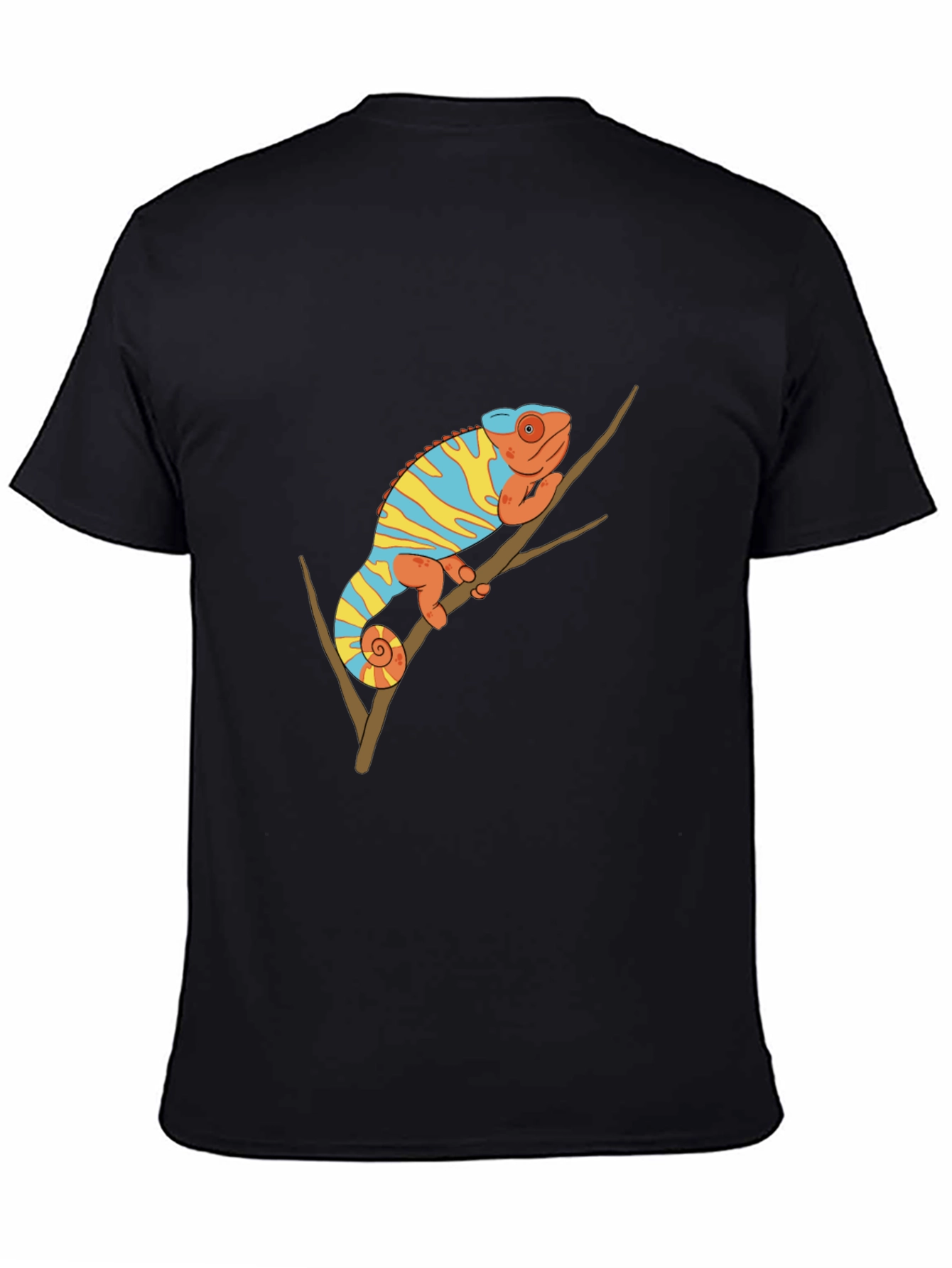 Chameleon Graphic Tee - Trendy Animal Print Shirt