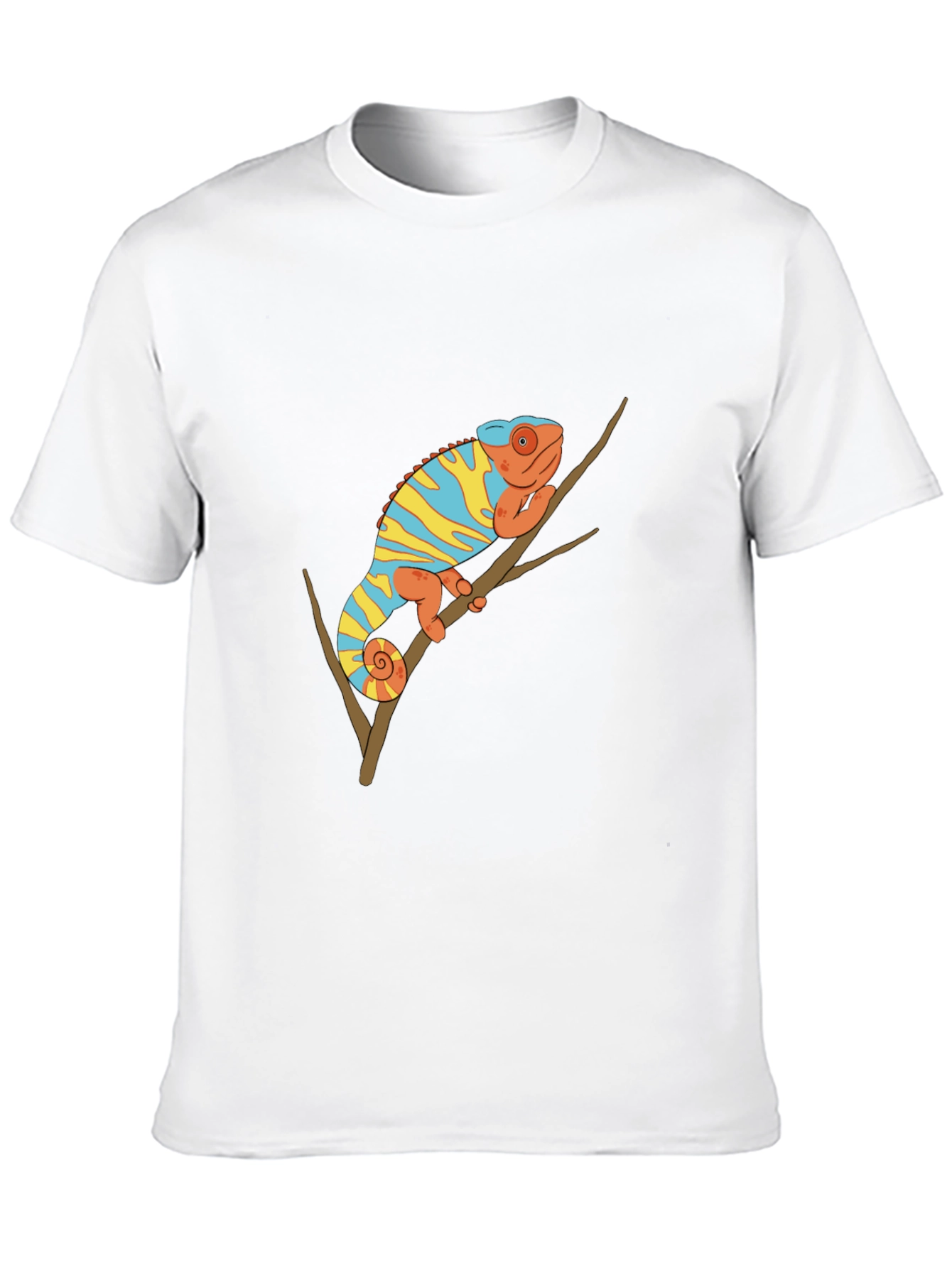 Chameleon Graphic Tee - Trendy Animal Print Shirt