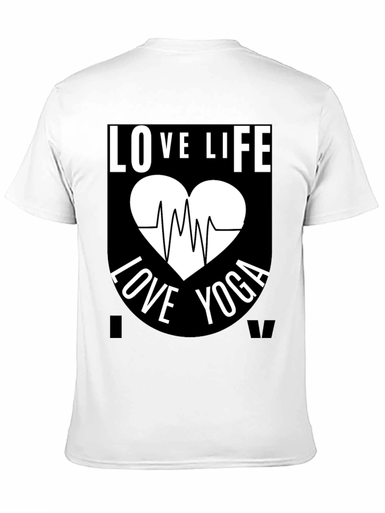 Love Life Yoga Graphic T-Shirt - Black
