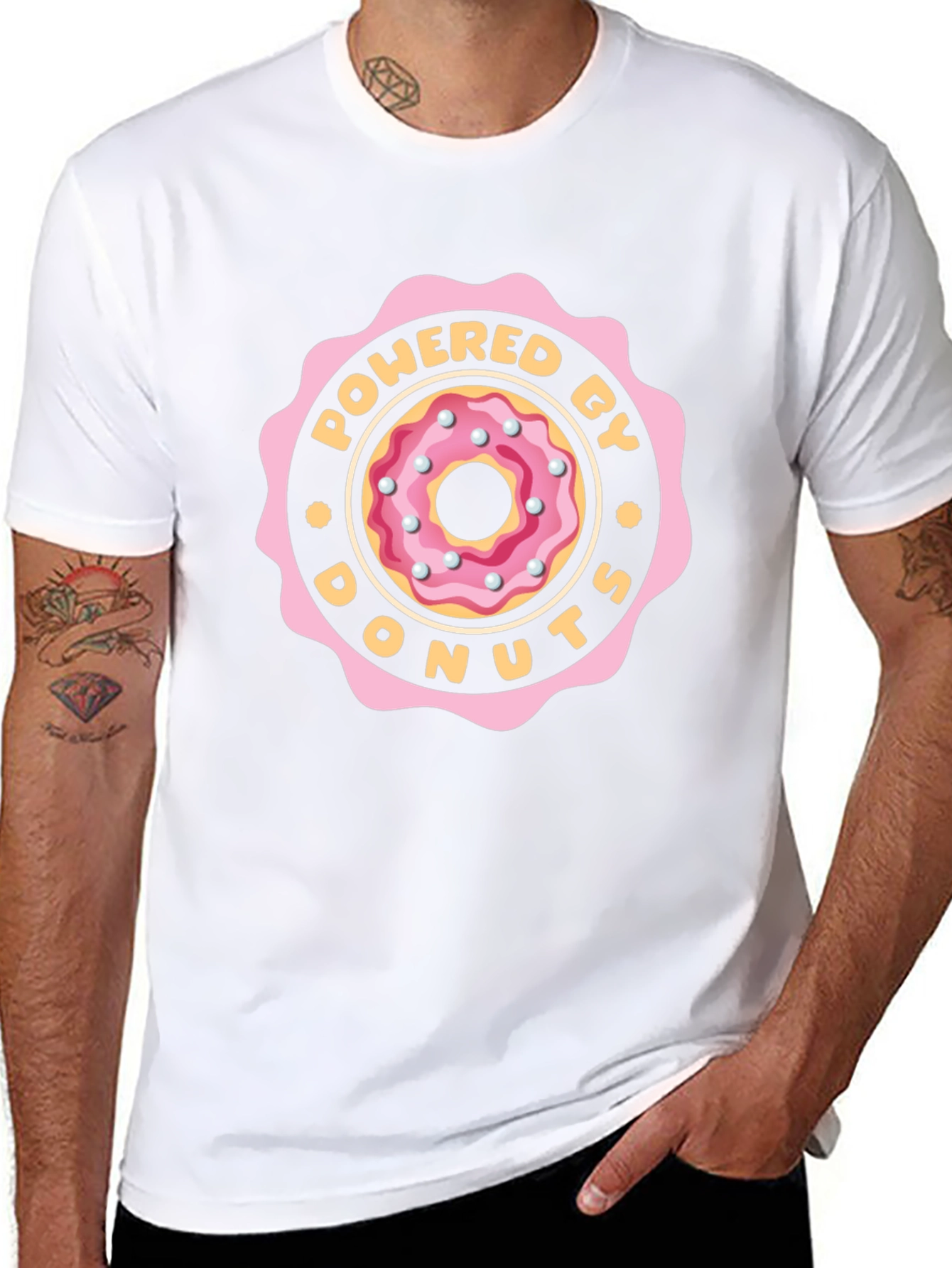 Powered By Donuts Graphic Tee - Black