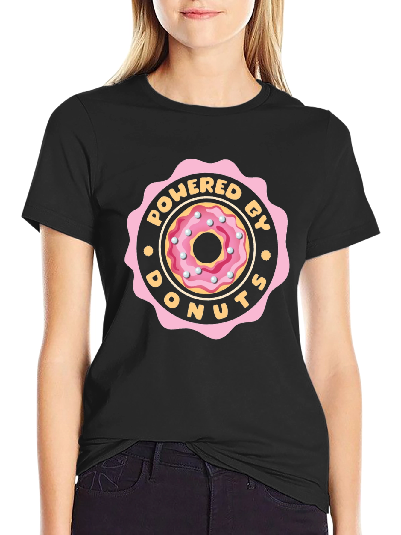 Powered By Donuts Graphic Tee - Black