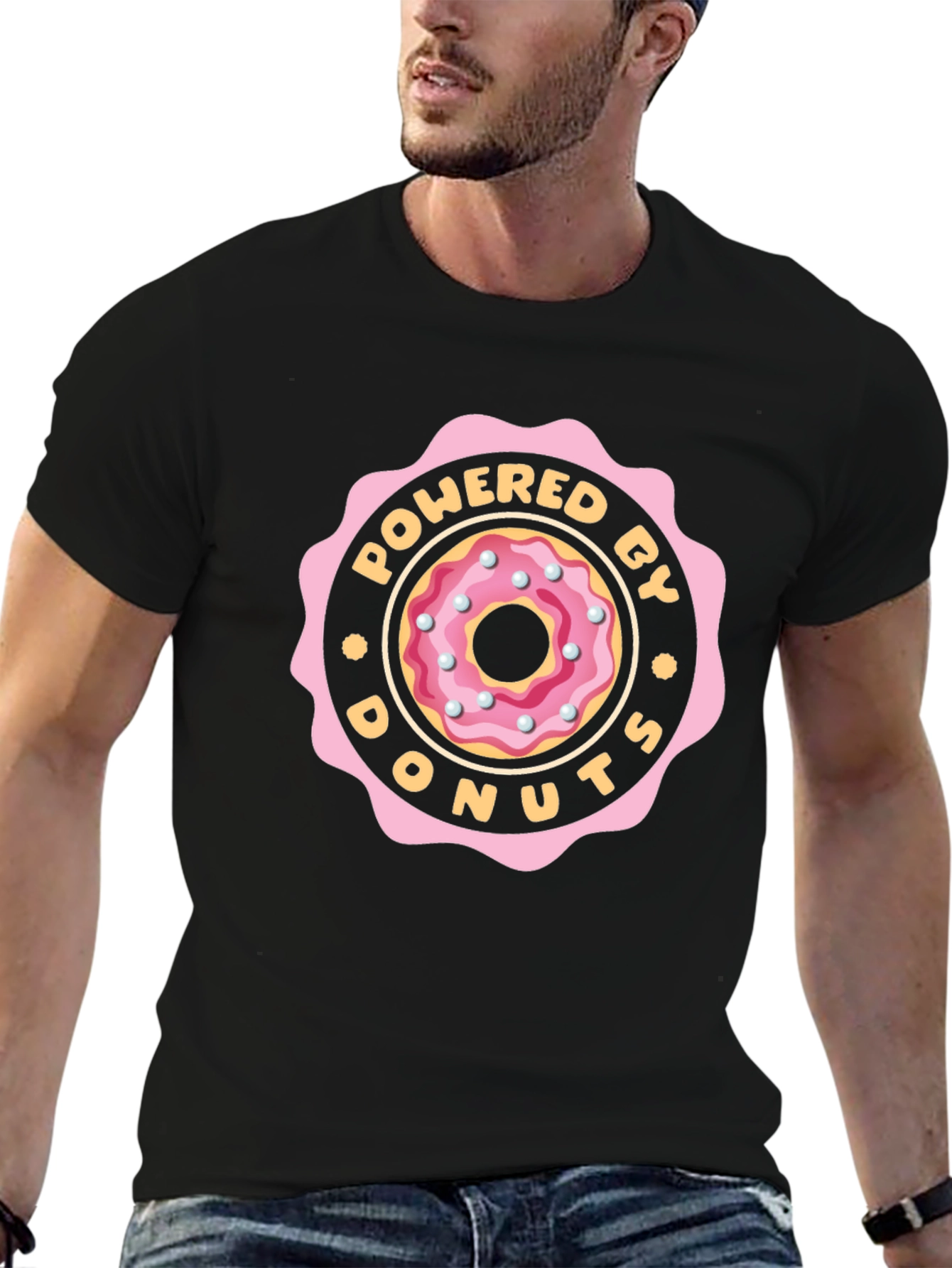 Powered By Donuts Graphic Tee - Black