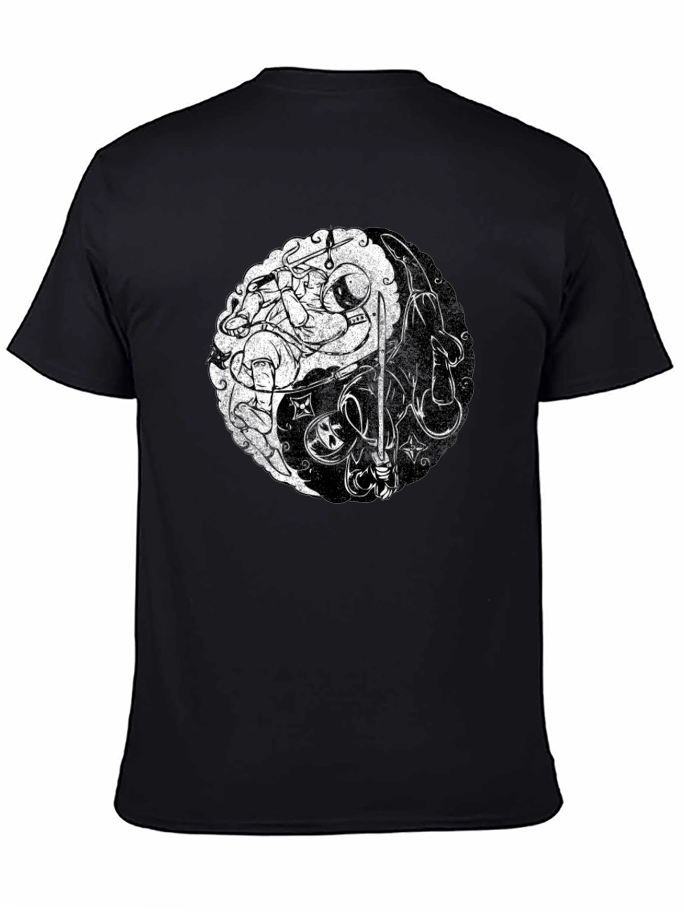 Yin Yang Astronaut Ninja Graphic Tee